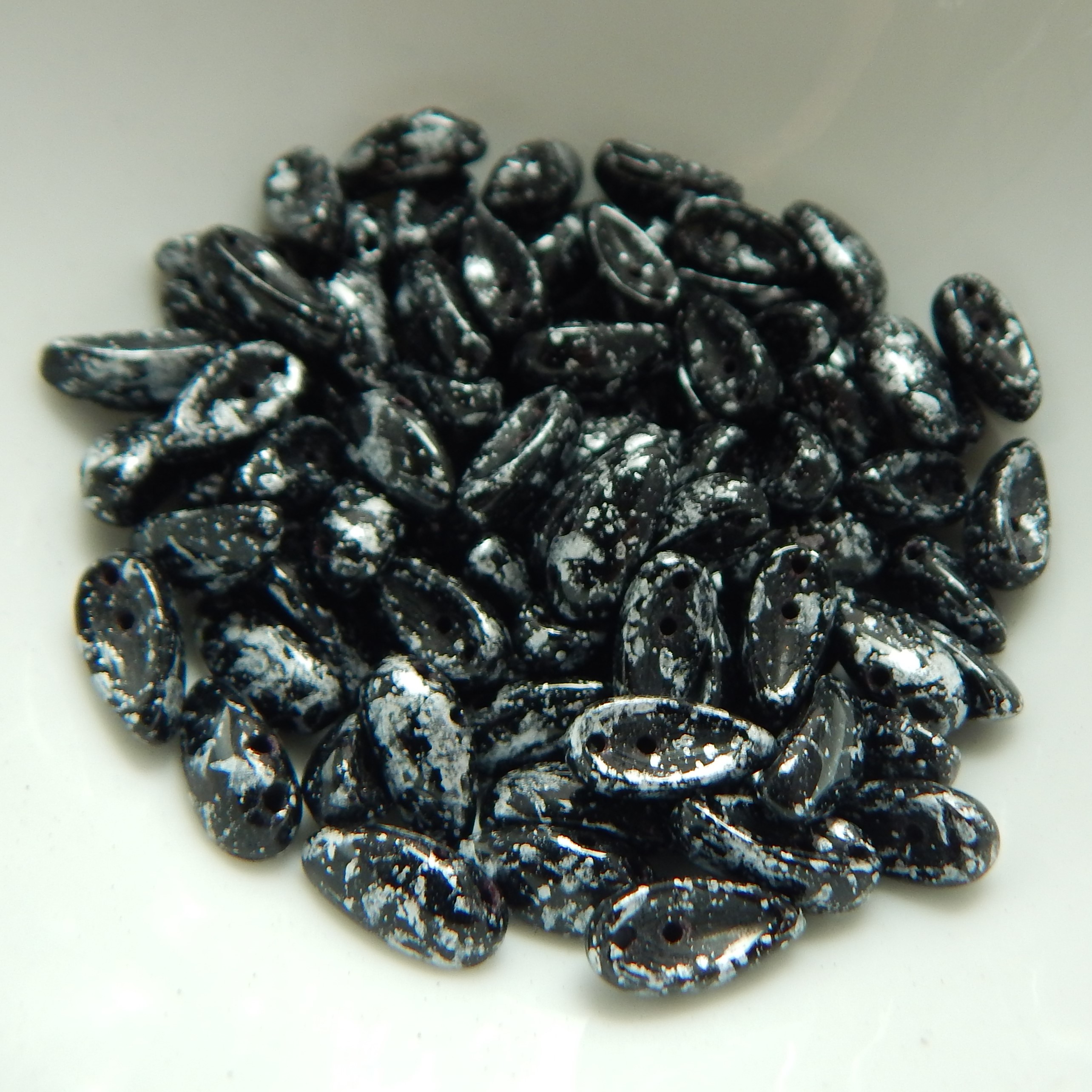 Chili (25 Perlen) 4x11 mm 2 Loch Tschechische Glasperlen - Farbe wählbar - Bild 13 von 13