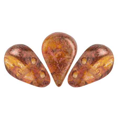 5x8mm Amos® par Puca® Two Hole Drop Shape (30 Beads) Czech Glass - Choose Color - Picture 55 of 75