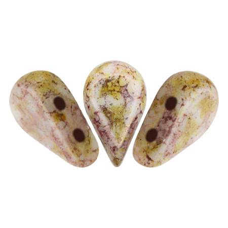 5x8mm Amos® par Puca® Two Hole Drop Shape (30 Beads) Czech Glass - Choose Color - Picture 69 of 75