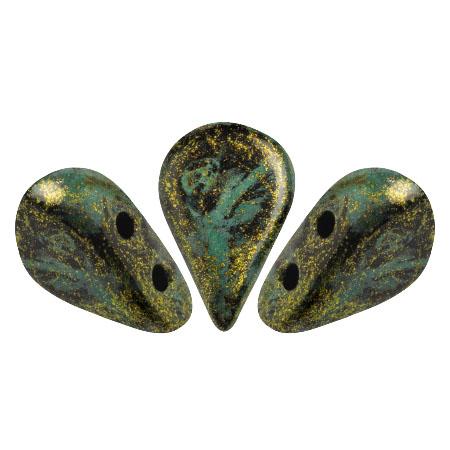 5x8mm Amos® par Puca® Two Hole Drop Shape (30 Beads) Czech Glass - Choose Color - Picture 61 of 75