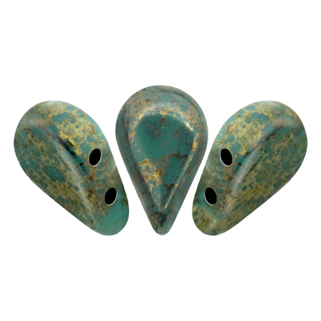 5x8mm Amos® par Puca® Two Hole Drop Shape (30 Beads) Czech Glass - Choose Color - Picture 41 of 75