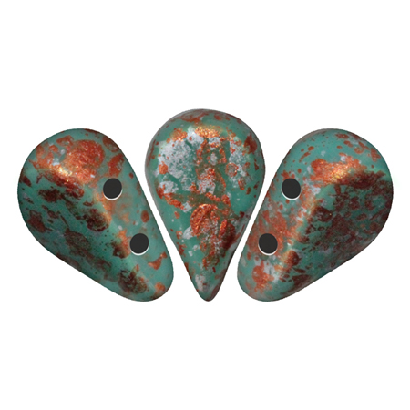 5x8mm Amos® par Puca® Two Hole Drop Shape (30 Beads) Czech Glass - Choose Color - Picture 73 of 75