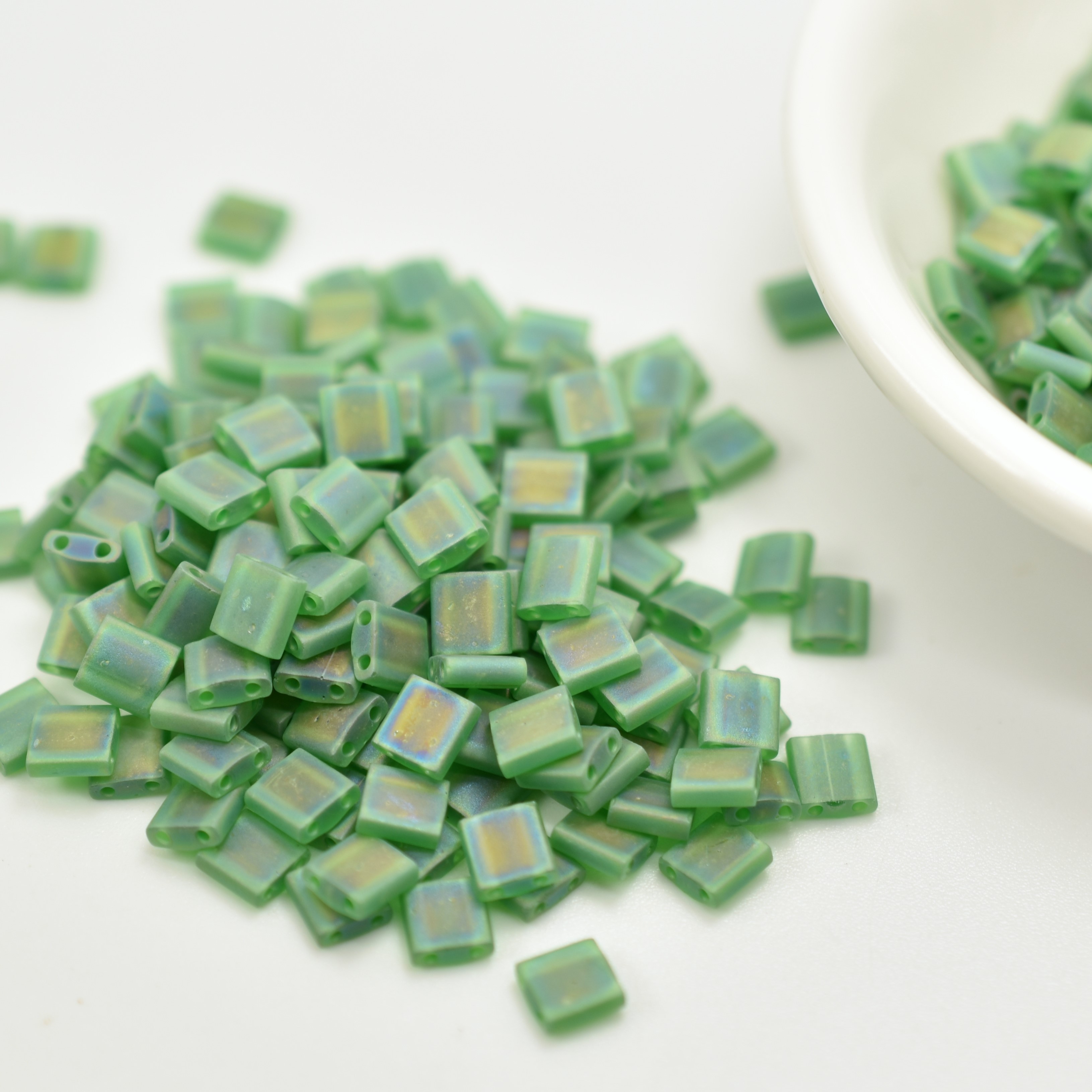 Tila 5 grams 5mm Miyuki Bead - Matte Transparent AB, Blues, Greens, Choose Color - Picture 10 of 13