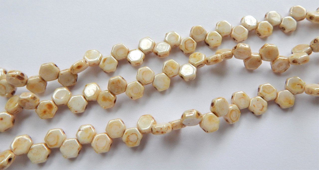 Two Hole Honeycomb (30 Beads) -Choose Color- Czech Glass - Picture 7 of 44