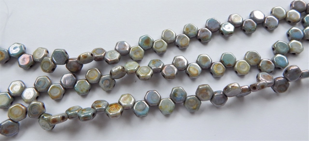 Two Hole Honeycomb (30 Beads) -Choose Color- Czech Glass - Picture 11 of 44