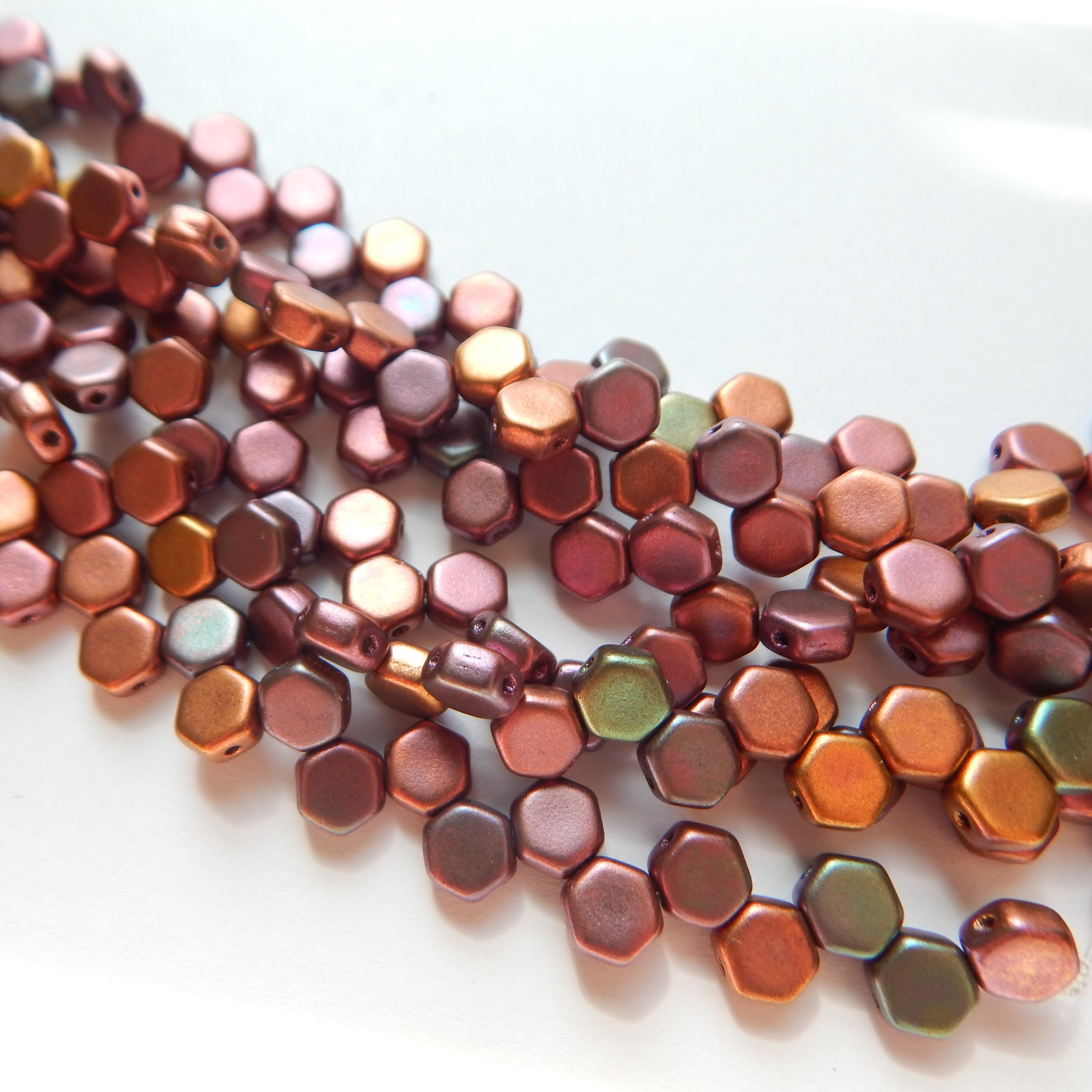 Two Hole Honeycomb (30 Beads) -Choose Color- Czech Glass - Picture 17 of 44