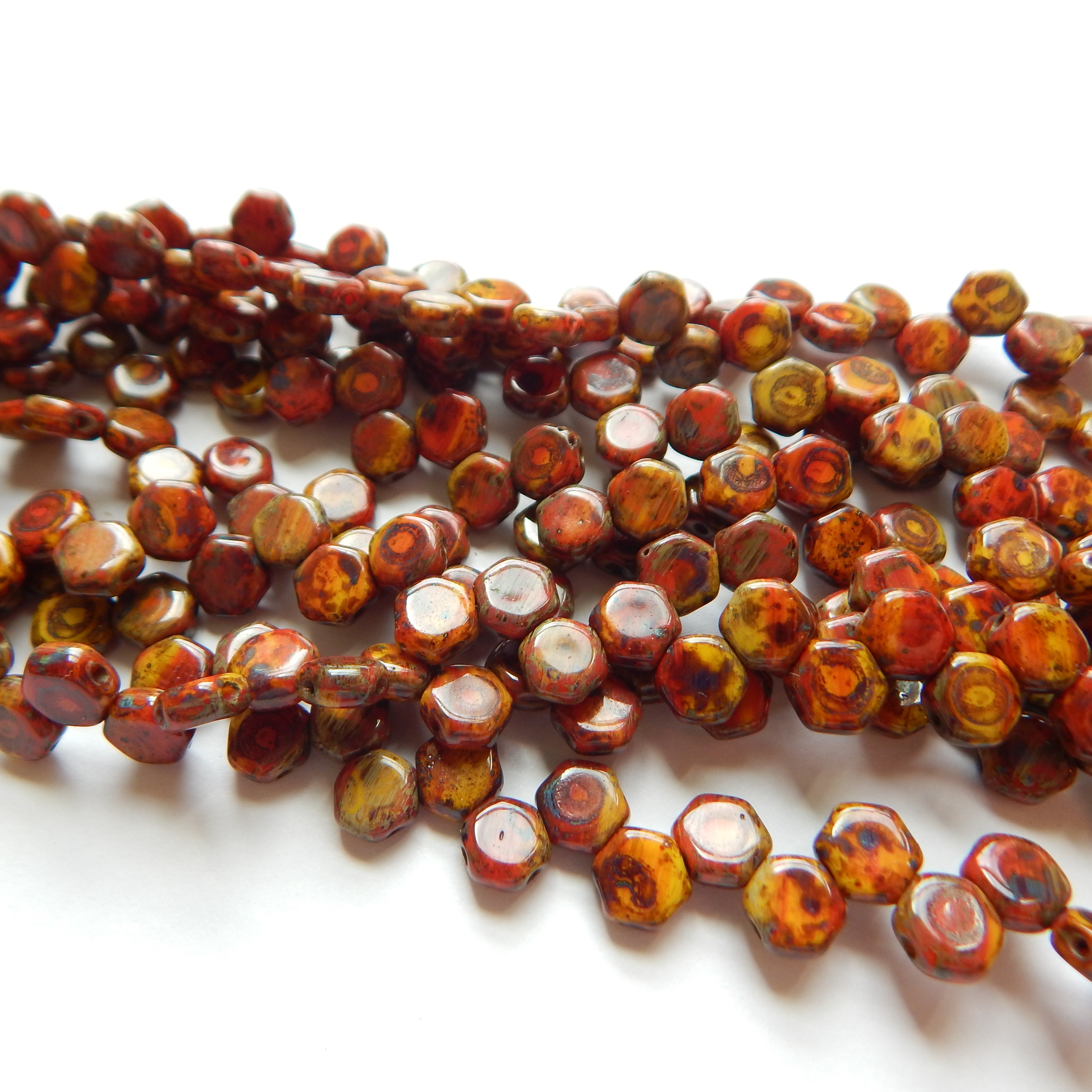Two Hole Honeycomb (30 Beads) -Choose Color- Czech Glass - Picture 21 of 44
