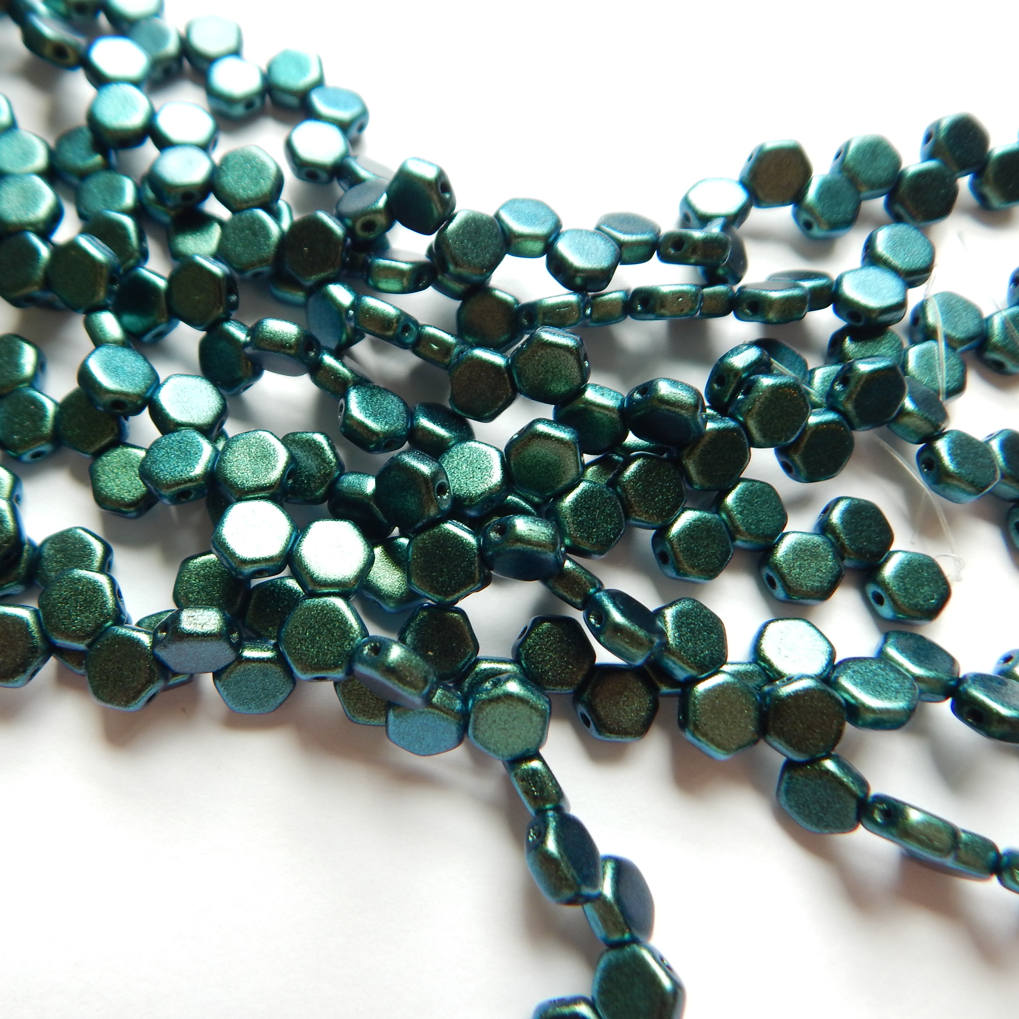 Two Hole Honeycomb (30 Beads) -Choose Color- Czech Glass - Picture 30 of 44