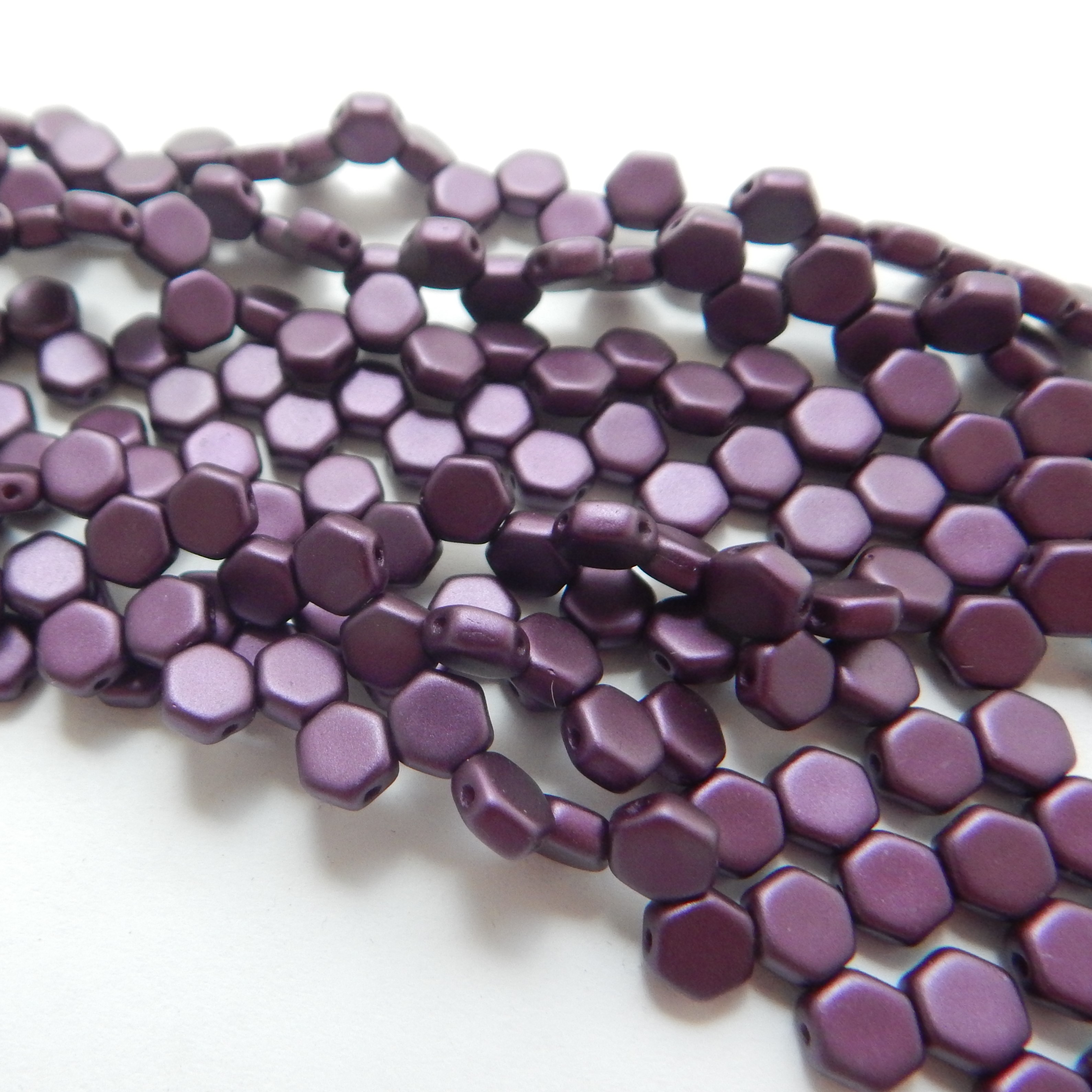 Two Hole Honeycomb (30 Beads) -Choose Color- Czech Glass - Picture 32 of 44