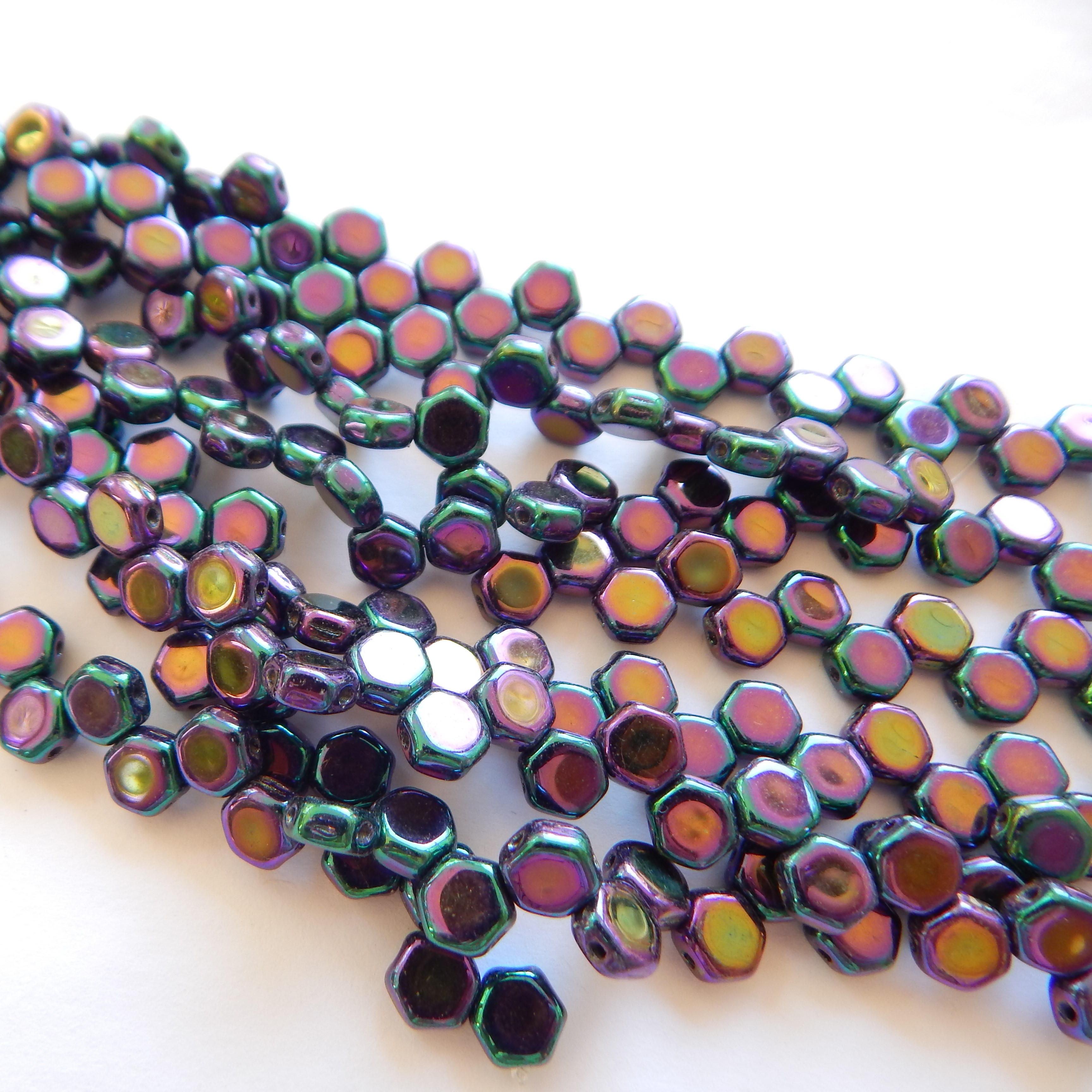 Two Hole Honeycomb (30 Beads) -Choose Color- Czech Glass - Picture 41 of 44
