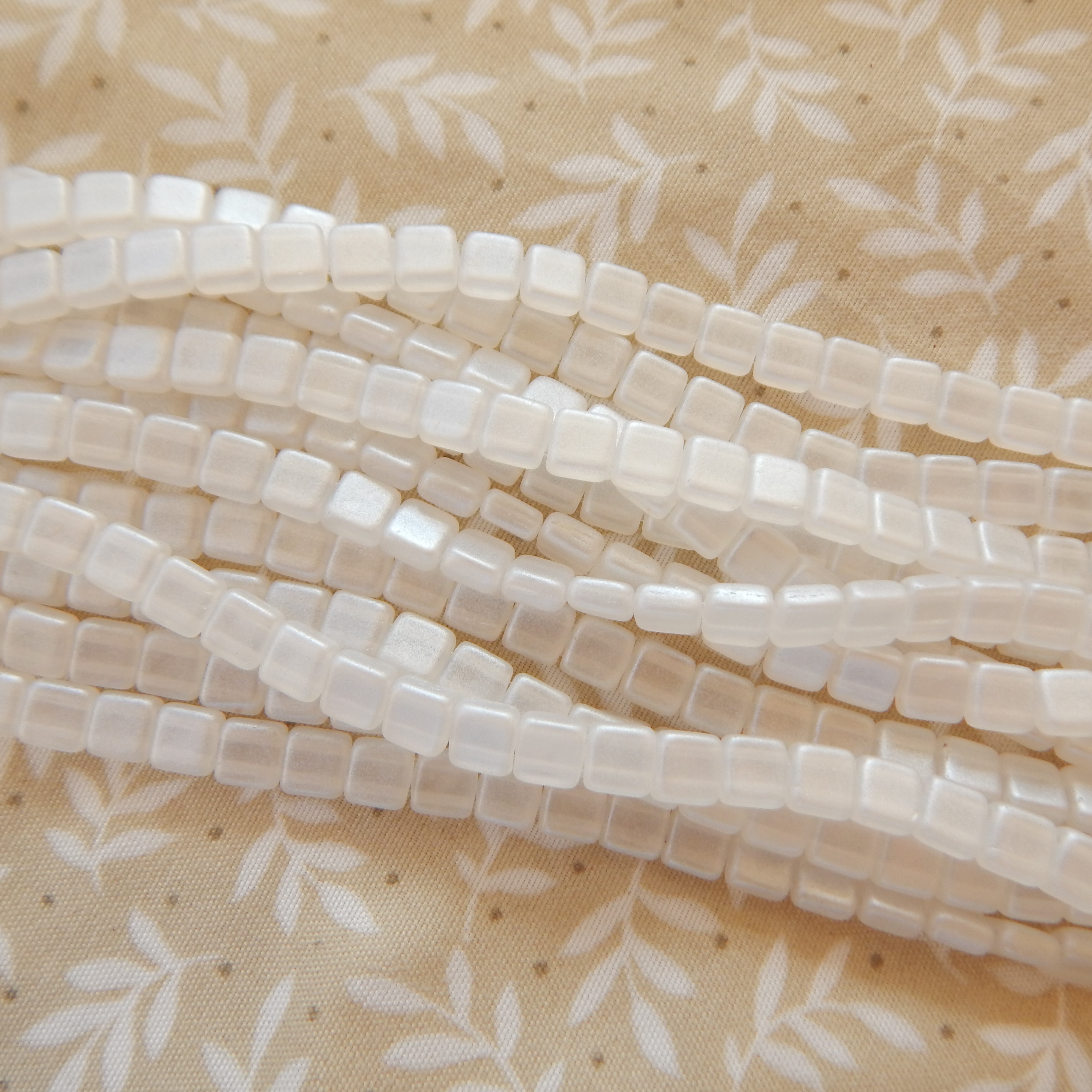 25 Beads - 6mm Tile, 2-Hole - Choose Color - Czech Glass - Picture 30 of 30