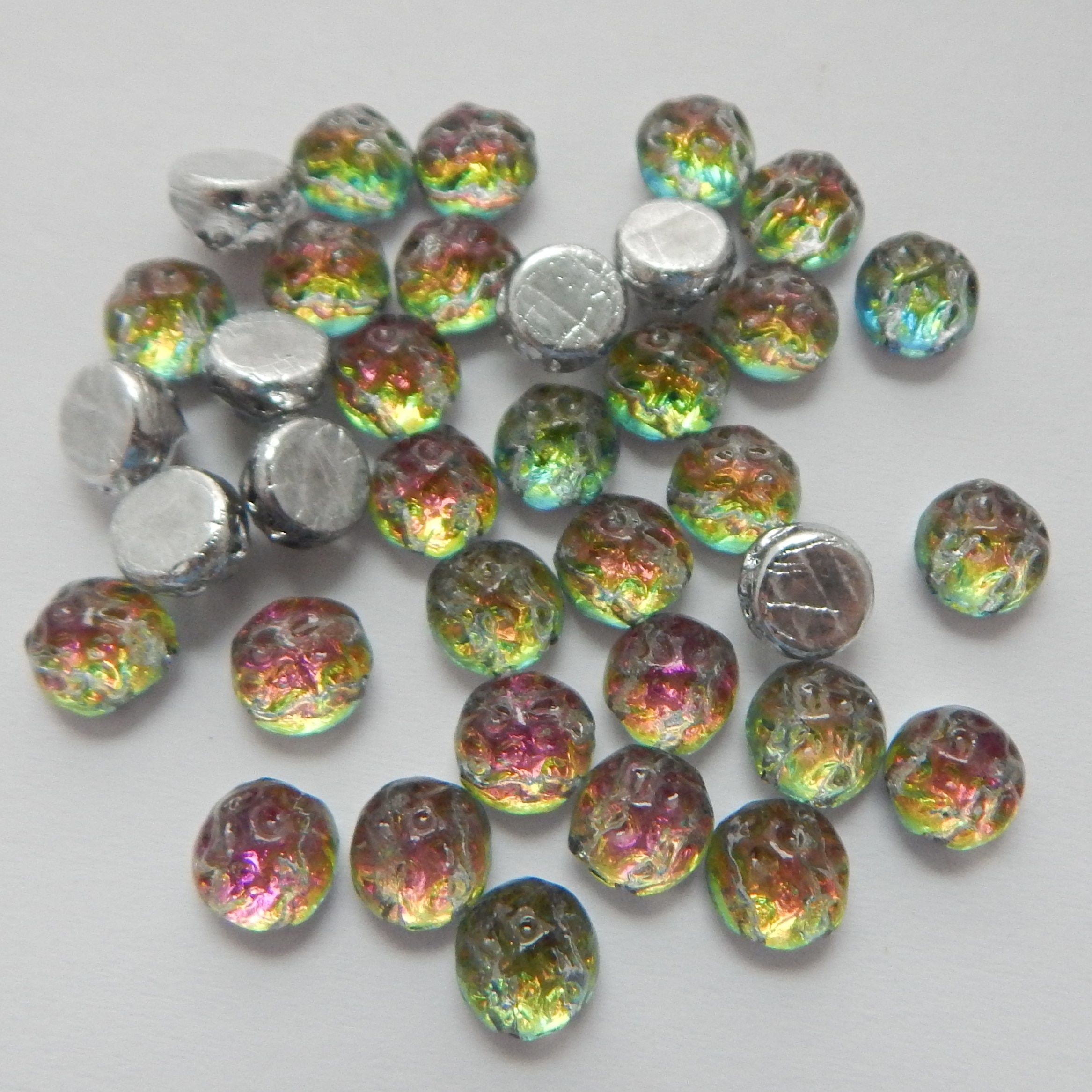 Cabujón barroco 7 mm 2 orificios (20 cuentas) - elige color - cuentas de vidrio checo - Imagen 14 de 33