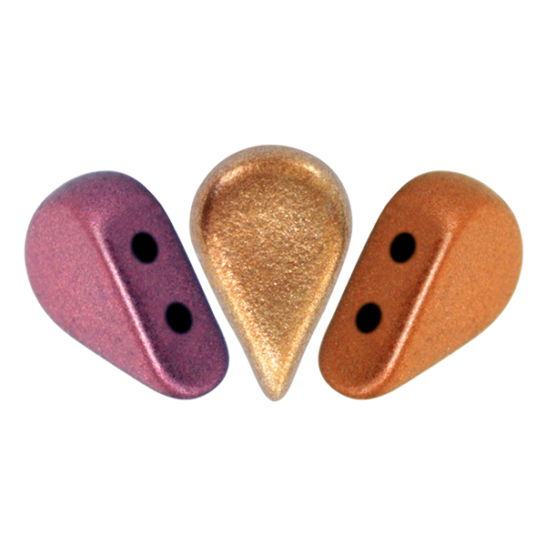 5x8mm Amos® par Puca® Two Hole Drop Shape (30 Beads) Czech Glass - Choose Color - Picture 39 of 75