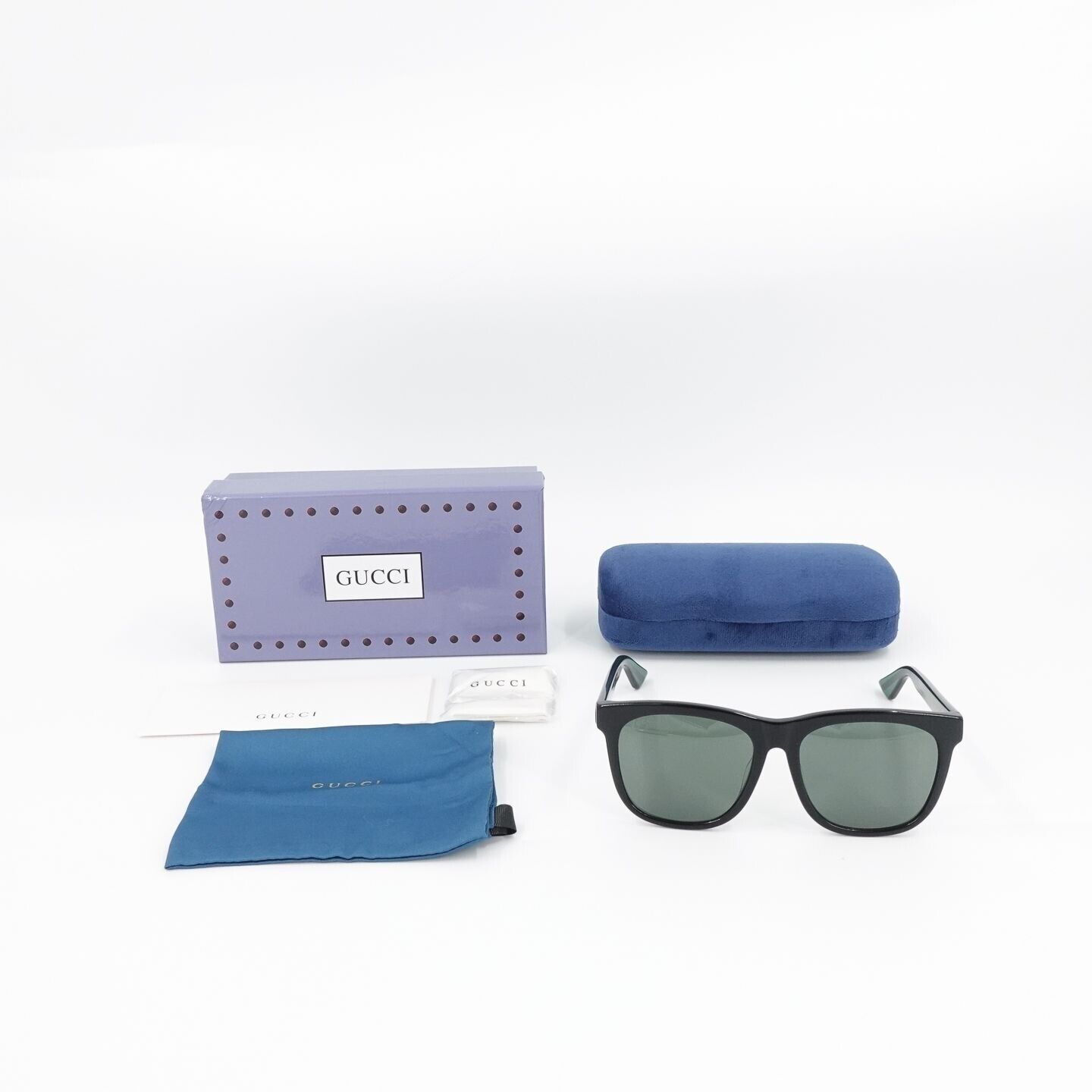 Gucci GG0057 Square Sunglasses Black Green OS | eBay display picture 2