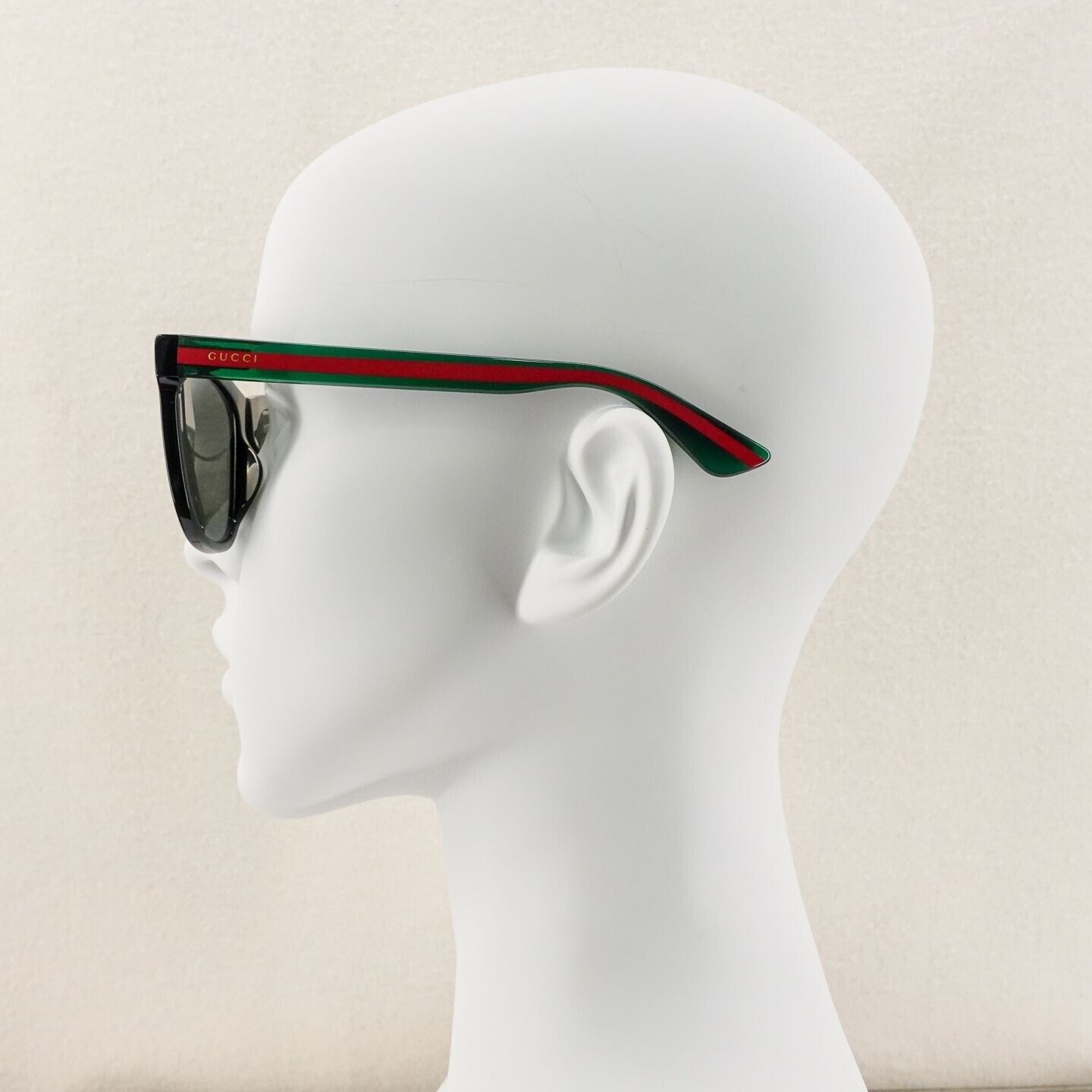Gucci GG0057 Square Sunglasses Black Green OS | eBay