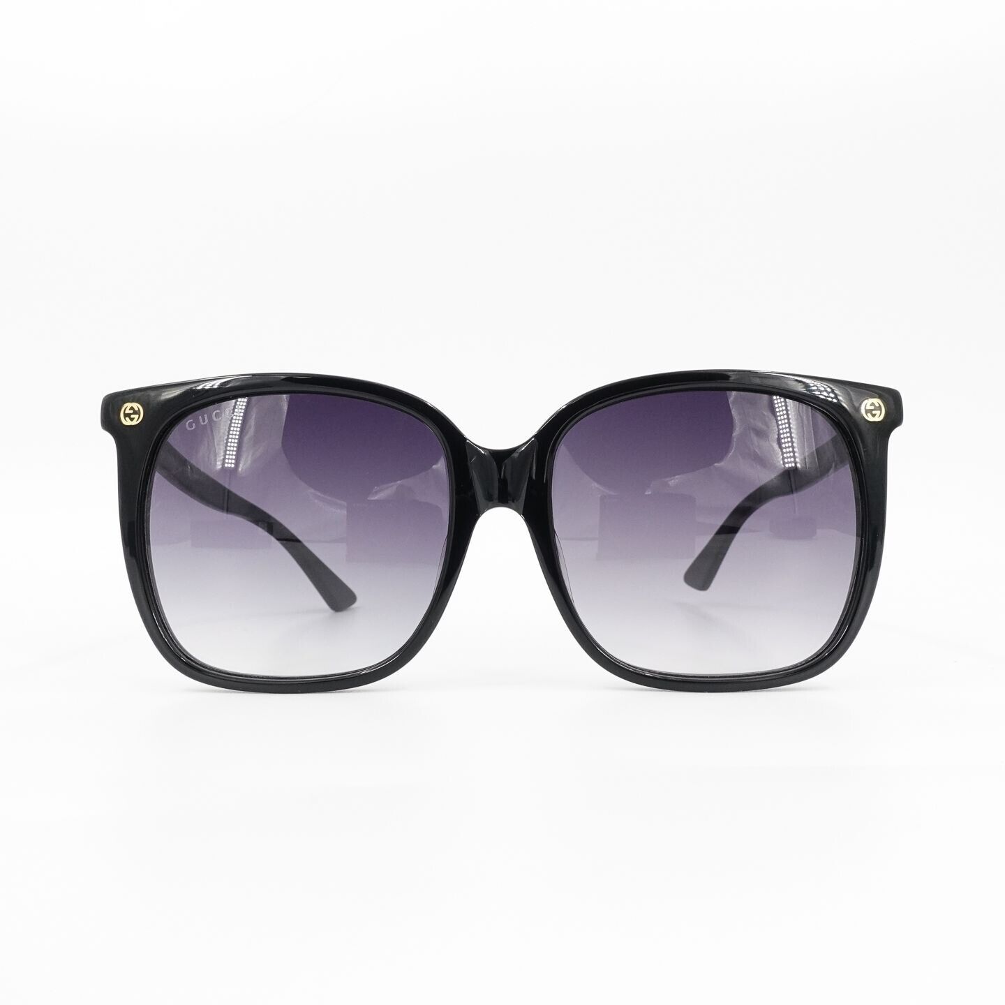 Gucci GG0022 Oversized Acetate Sunglasses Black Gray OS | eBay display picture 1