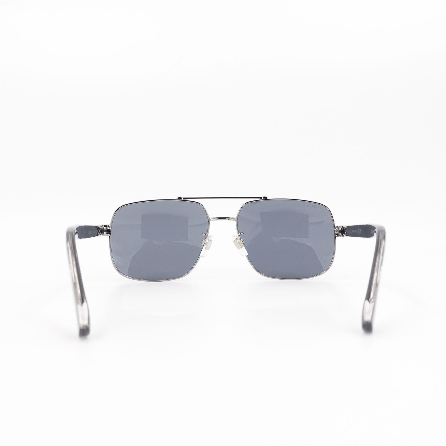 Gucci GG0529 Squared Aviator Sunglasses Silver Gray OS | eBay display picture 2