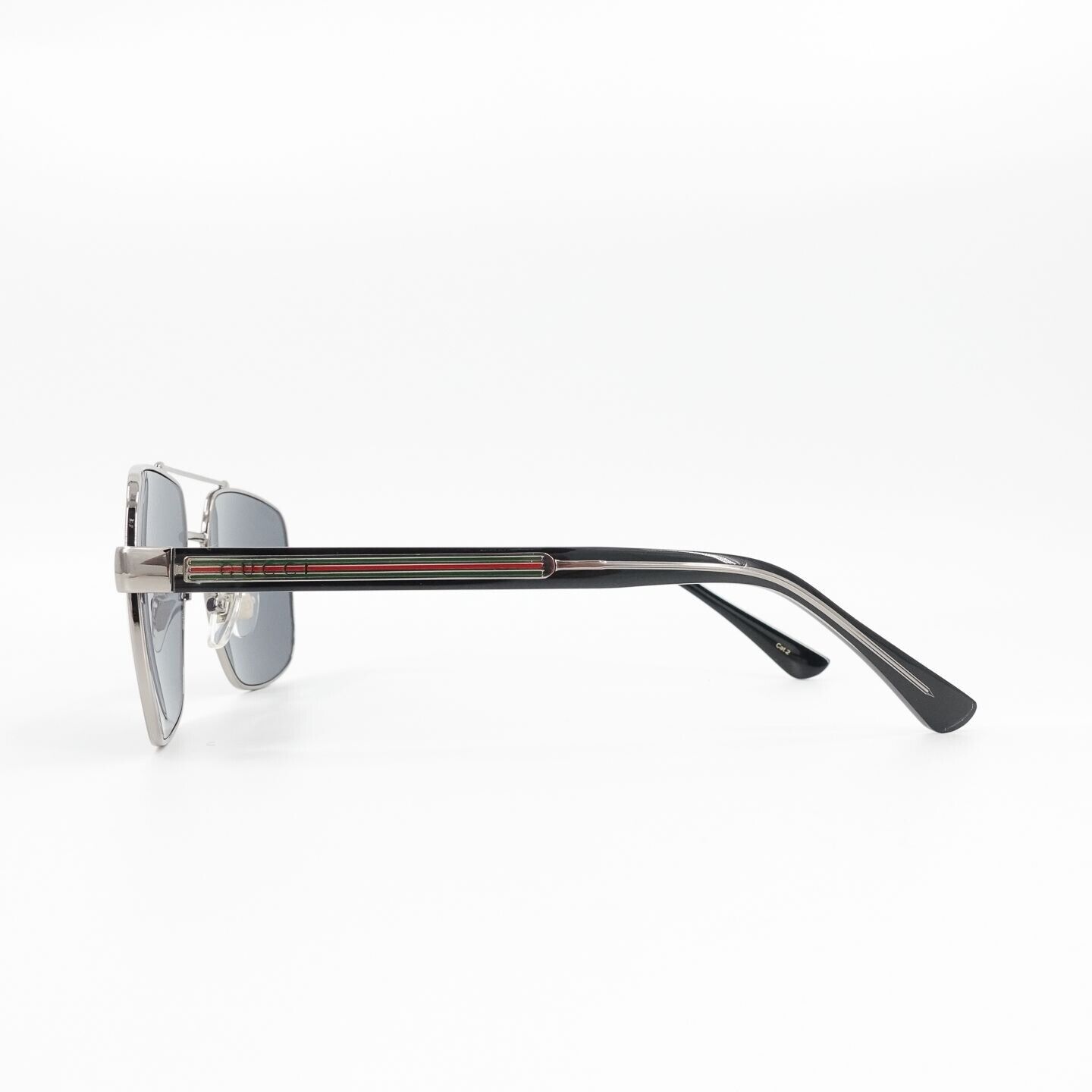 Gucci GG0529 Squared Aviator Sunglasses Silver Gray OS Gucci GG0529 Squared Aviator Sunglasses Silver Brown OS | eBay main image 4