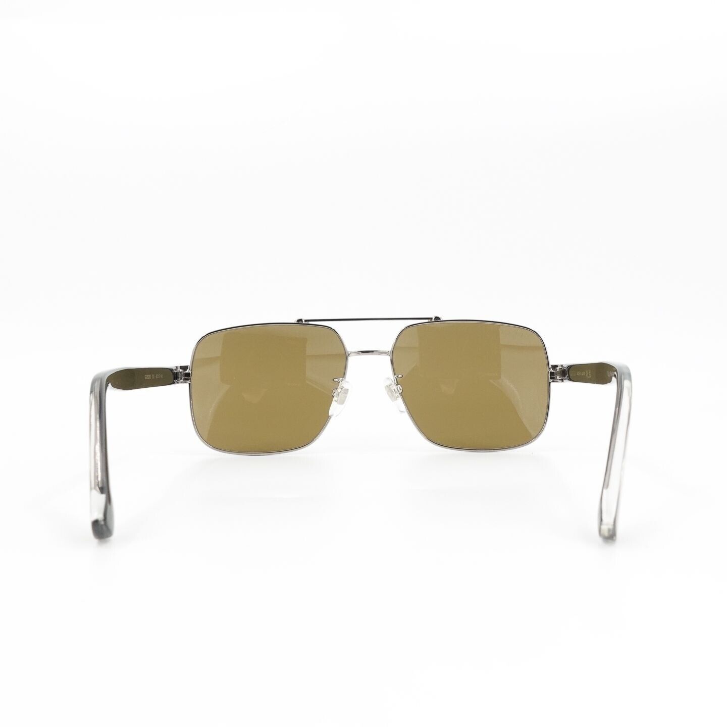 Gucci GG0529 Squared Aviator Sunglasses Silver Brown OS | eBay