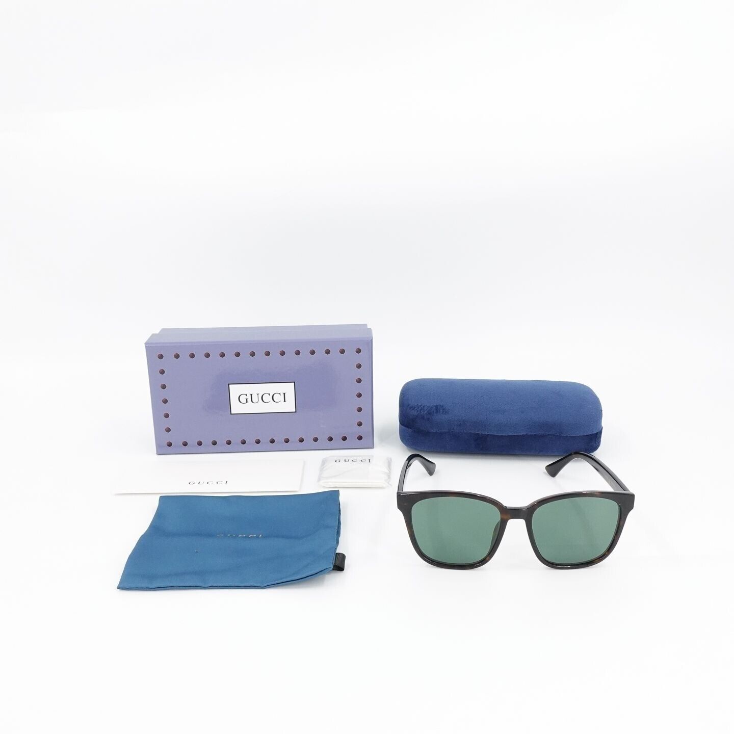 Gucci GG0637 Square Sunglasses Dark Havana Green OS | eBay display picture 2