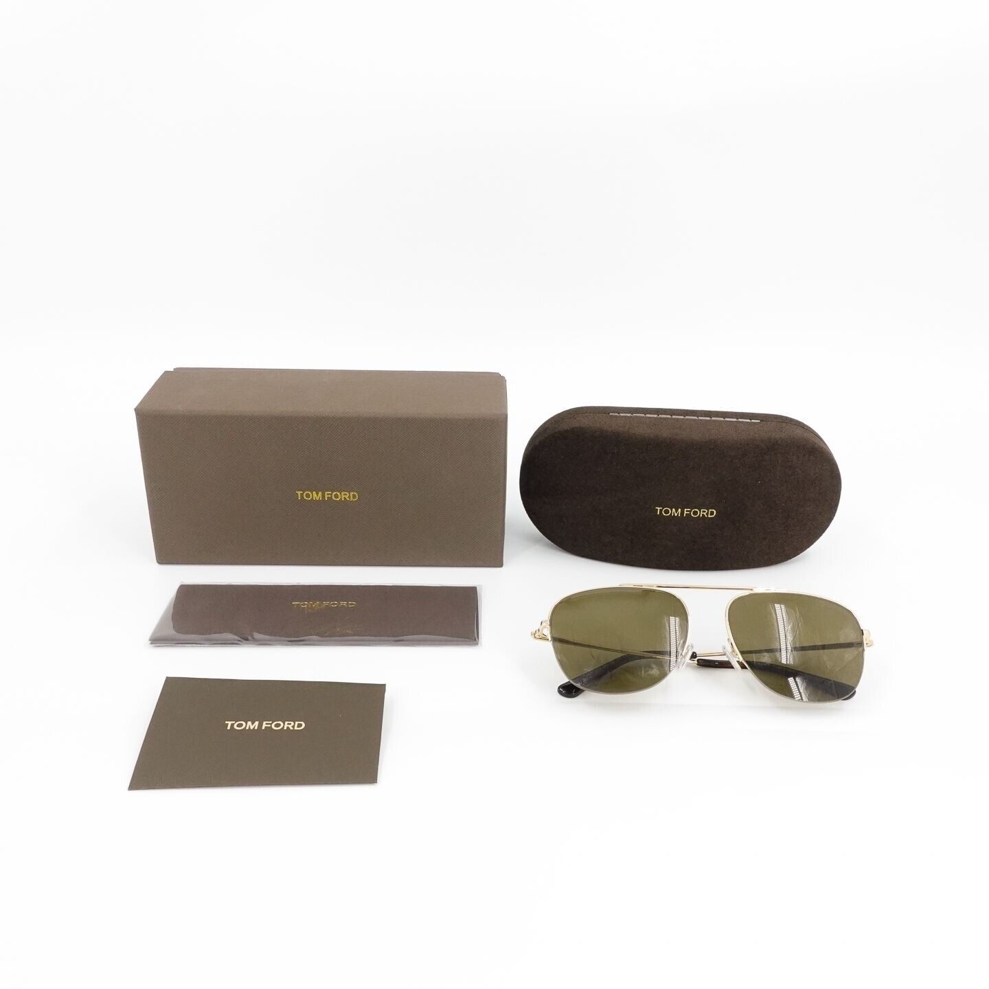 Tom Ford TF667 Abott Sunglasses Brown and Gold OS | eBay display picture 1