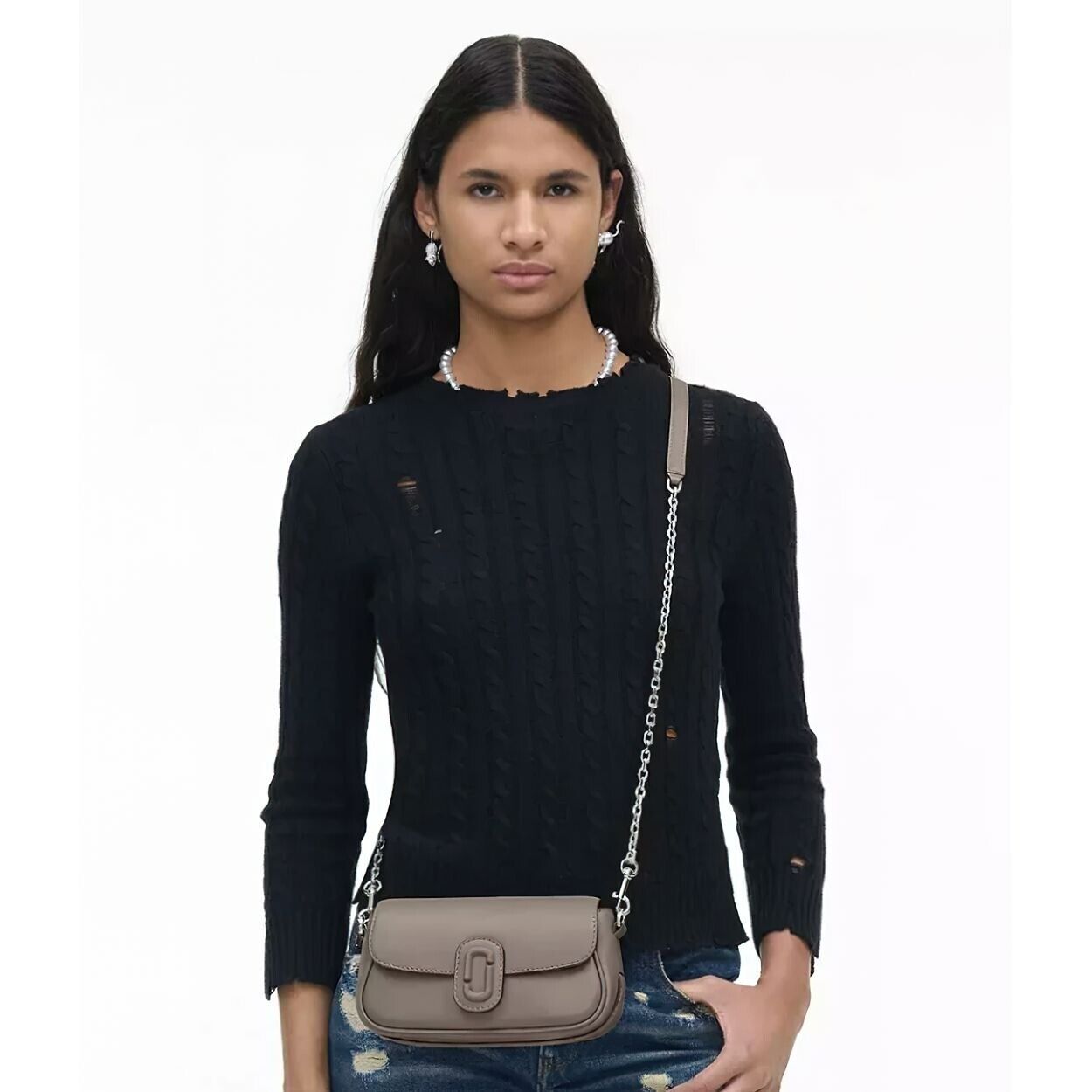 Marc Jacobs The Clover Shoulder Bag Cement White | eBay