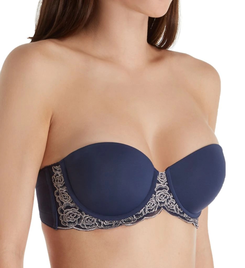 navy strapless