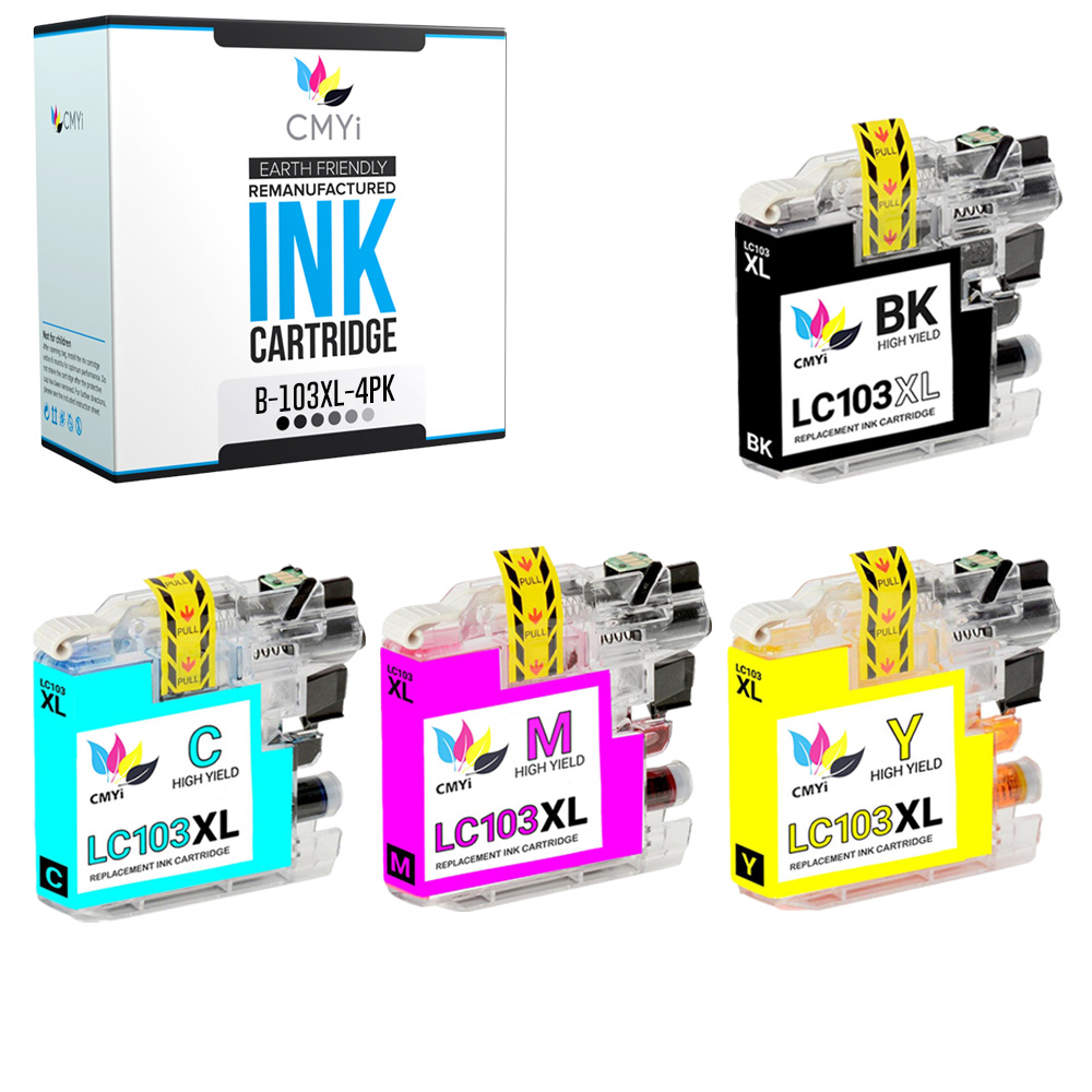 Compatible 4PK LC103 XL Ink fits Brother MFC J285DW J4410DW J4310DW J6920DW