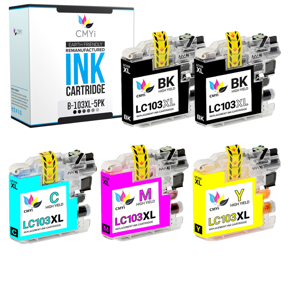 5PK Compatible LC103 Printer Ink Cartridge fits Brother MFC J245 J285DW J4510DW
