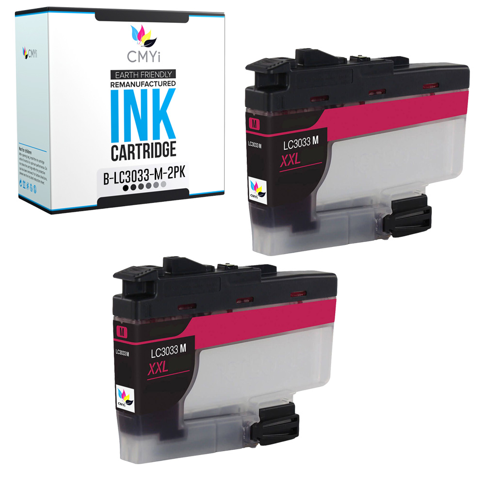 CMYi 2PK Compatible LC3033 Magenta Ink XXL fits Brother MFC-J805DW J815DW J995DW