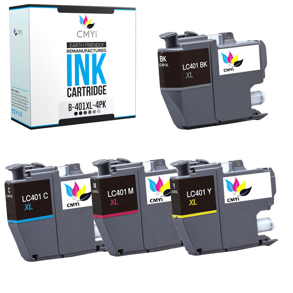 4PK Compatible LC401XL Ink Cartridge fits Brother MFC-J1010DW J1012DW J1170DW