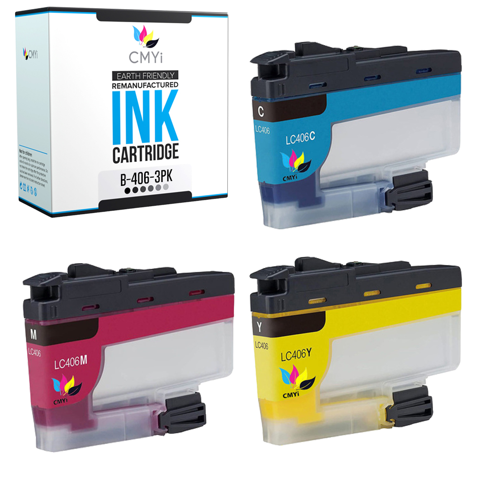CMYi Compatible Black Color Ink Lot fits Brother LC406 Cartridges for MFC
