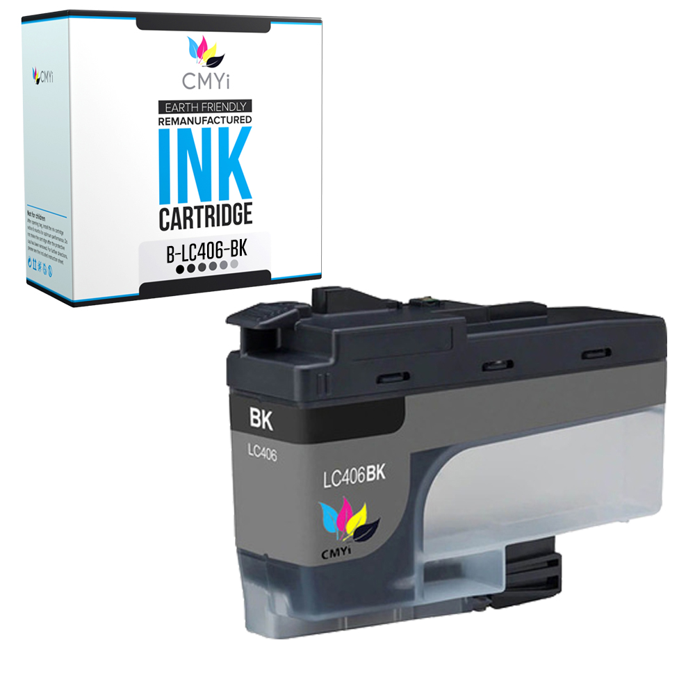 CMYi Compatible Black Color Ink Lot fits Brother LC406 Cartridges for MFC