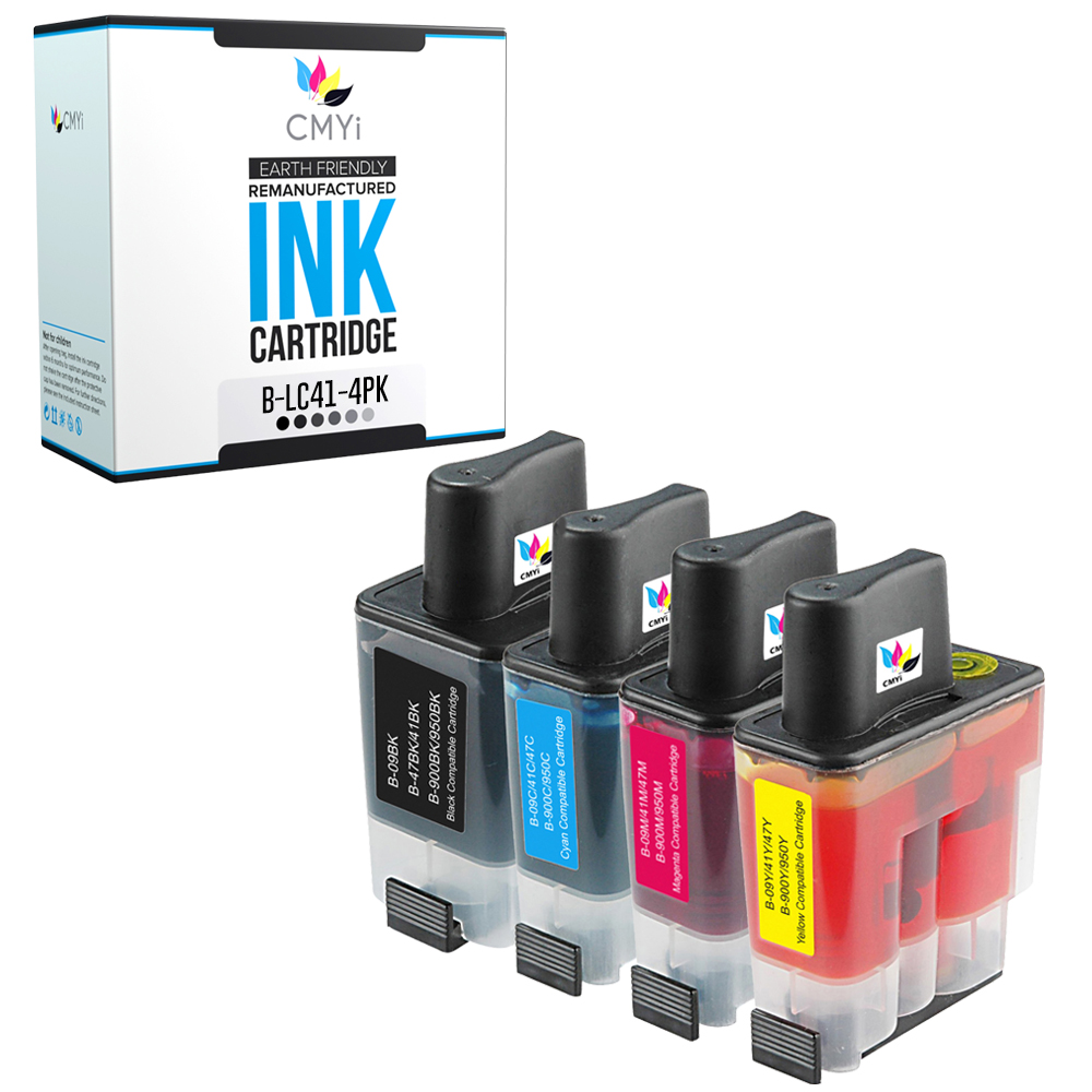 Compatible CMYi 4PK LC41 Ink Cartridges fits Brother MFC-420CN, 5440CN, 5840CN