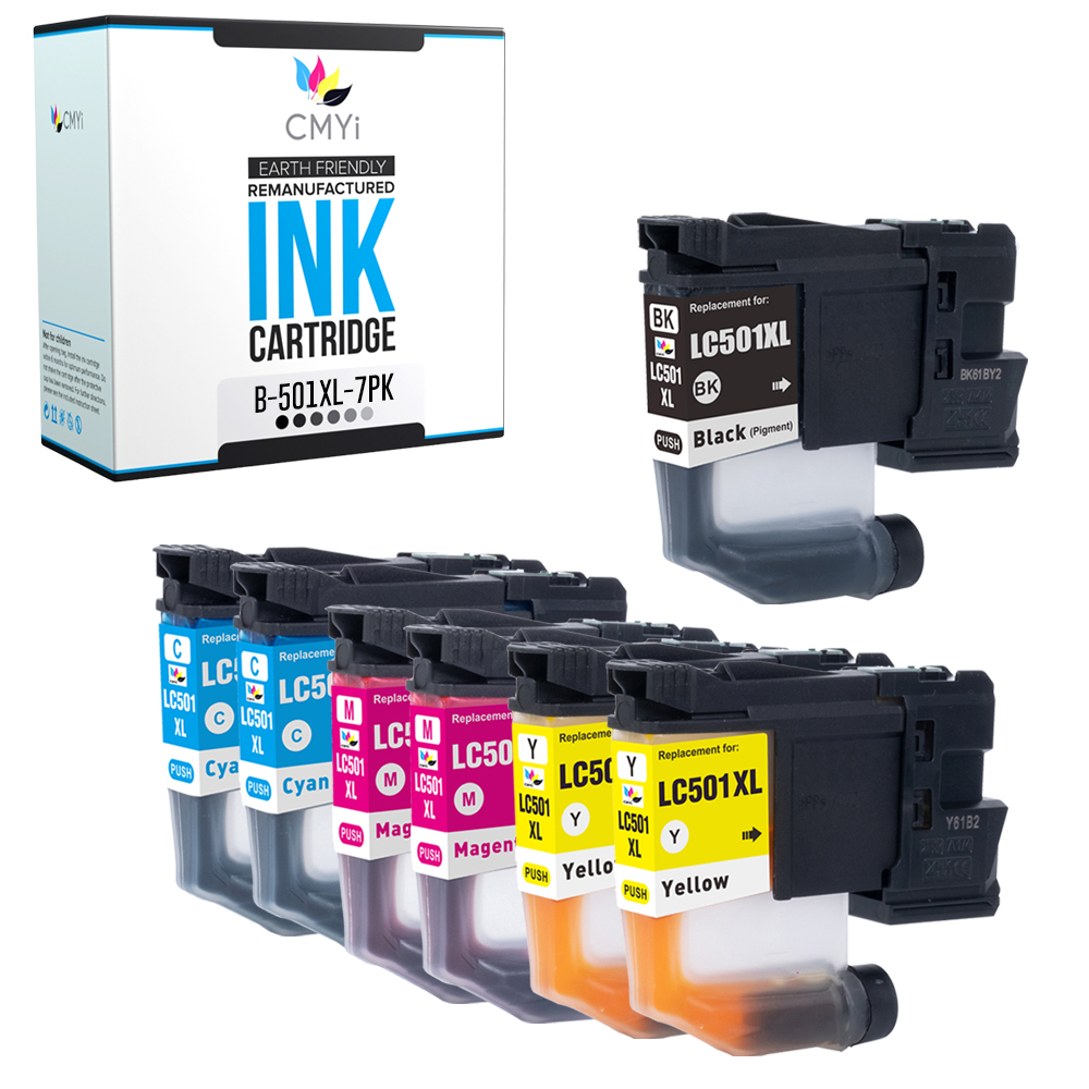 7PK Compatible LC501XL Ink Cartridges fits Brother MFC-J1260DW J1360DW J1410DW
