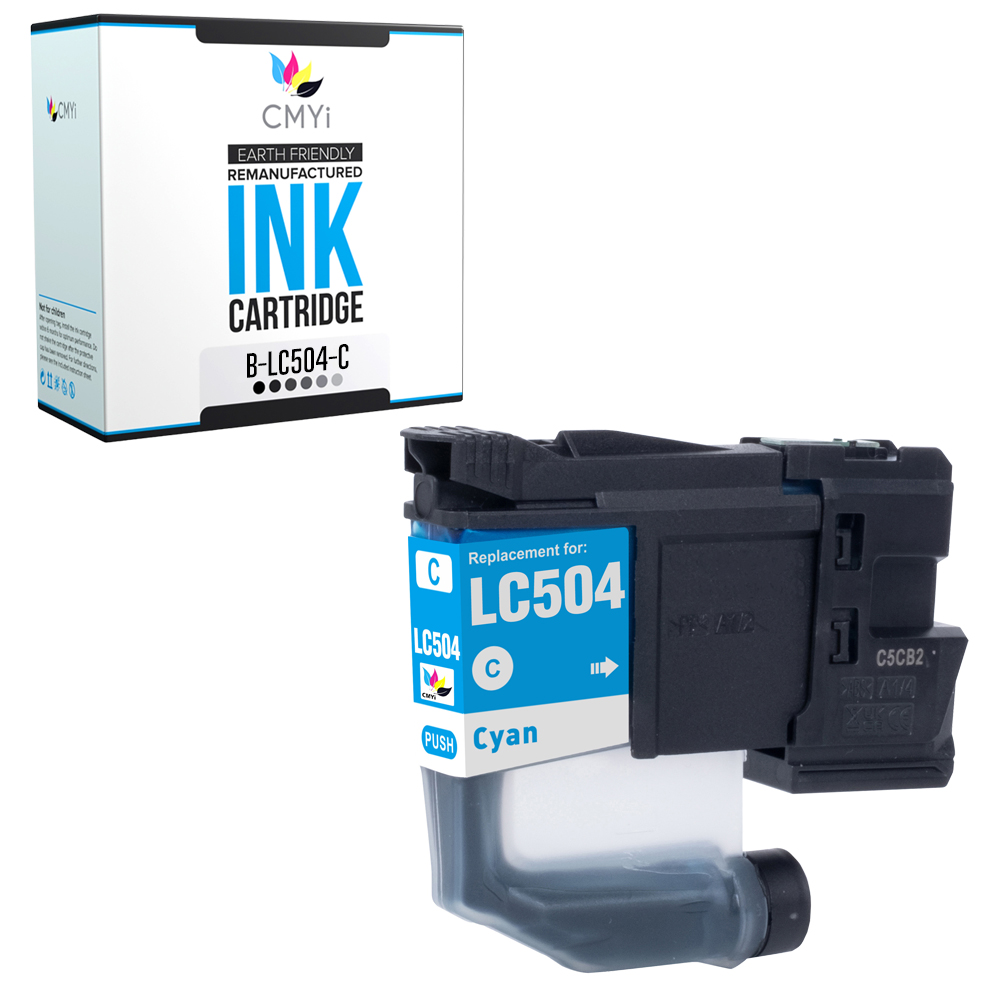 1-Pack Compatible CMYi LC504 Cyan Ink fits Brother INKvestment MFC-J1365DW