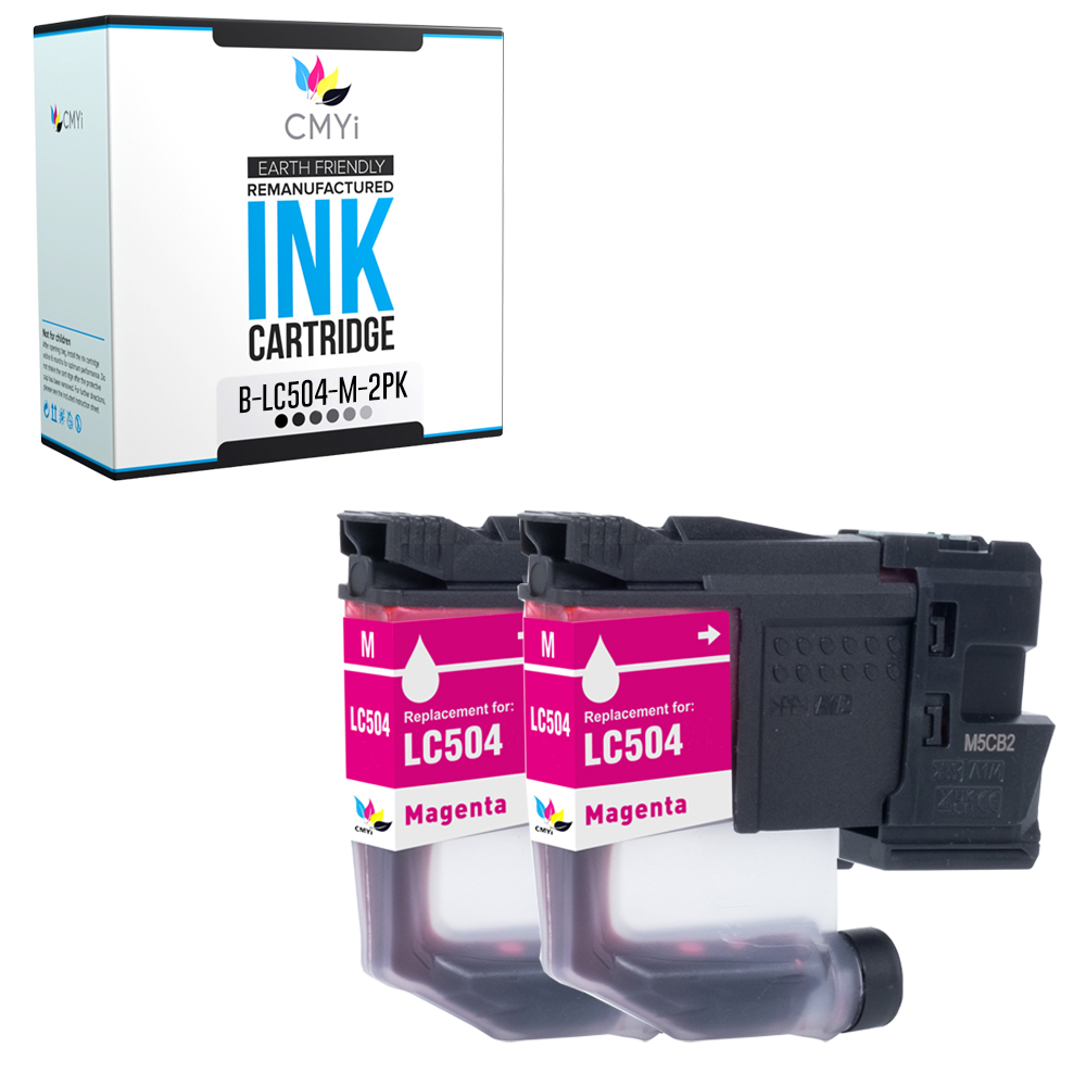 2-Pack Compatible LC504M Ink Cartridge fits Brother INKvestment MFC-J1365DW
