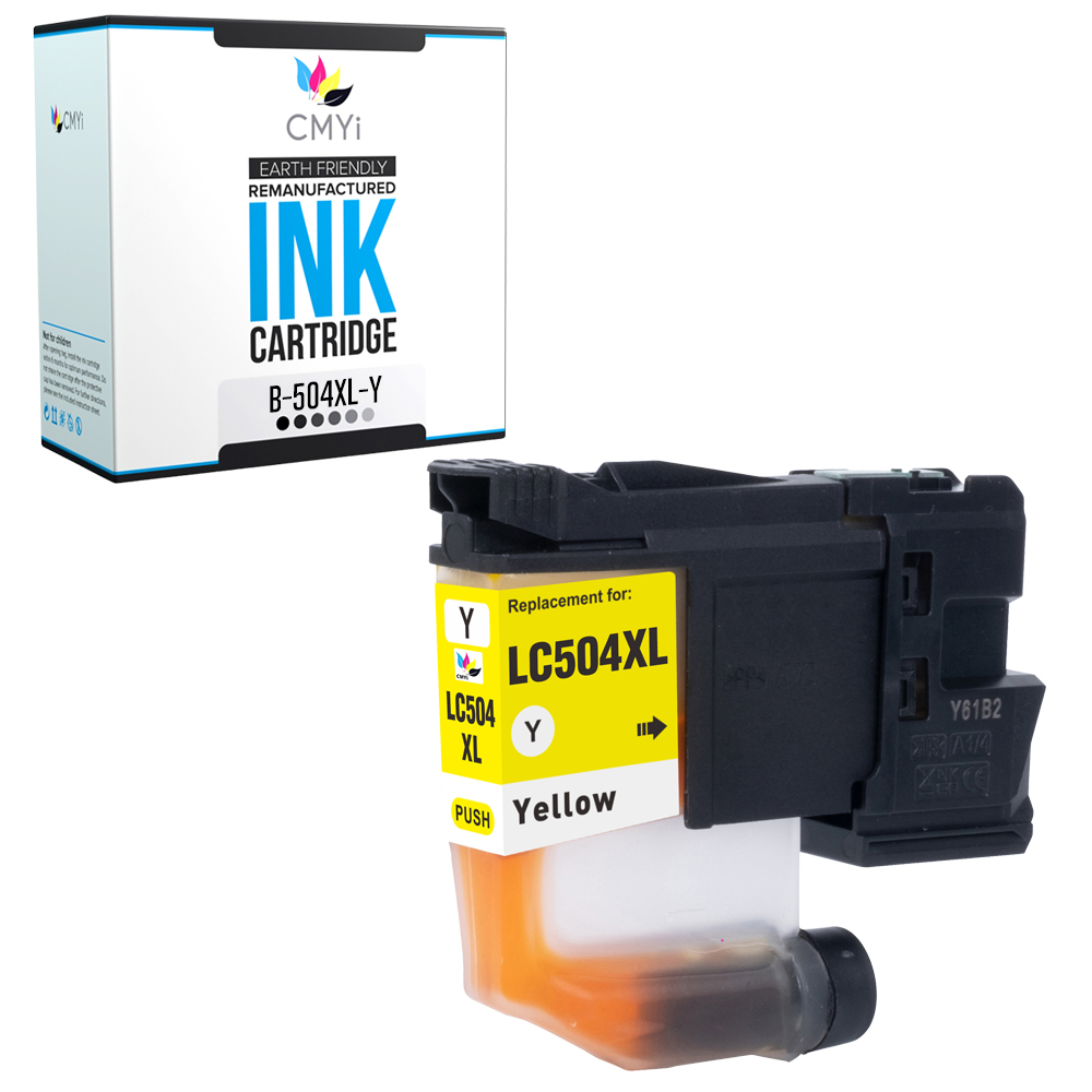 1-Pack Compatible CMYi LC504XL Yellow Ink Cartridge fits Brother MFC-J1365DW