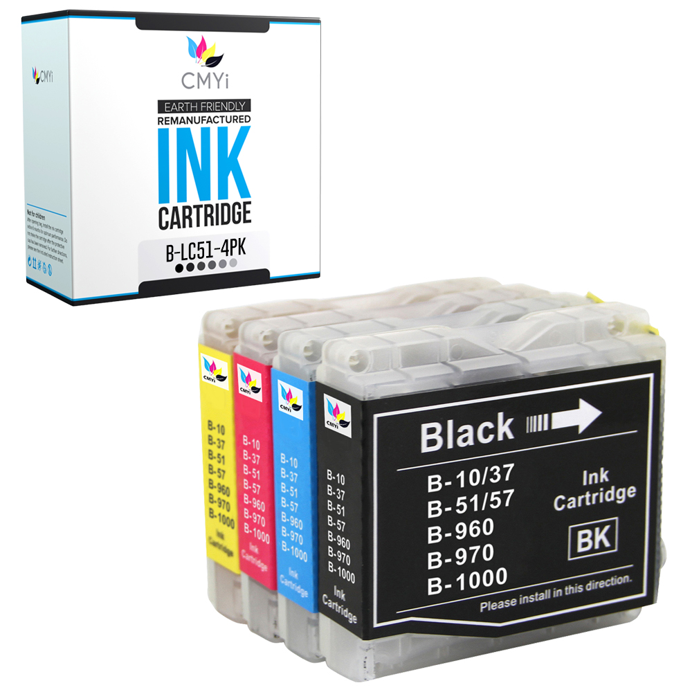 CMYi Compatible 4PK LC51 Ink Cartridge fits Brother Intellifax 1960C 2480C 2580C
