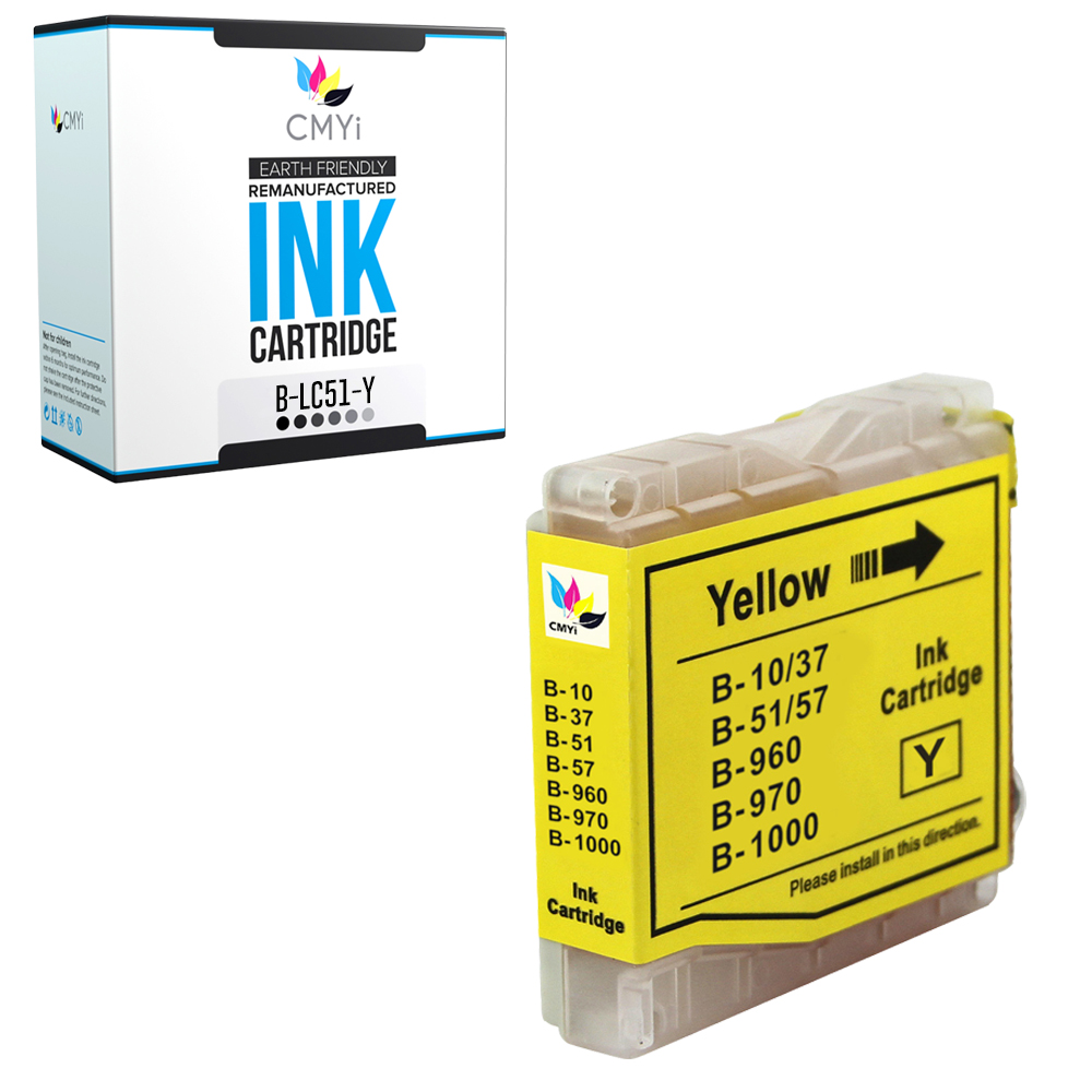 Compatible LC51 Yellow Ink Cartridge fits Brother MFC-5860CN 680CN 685CW 845CW