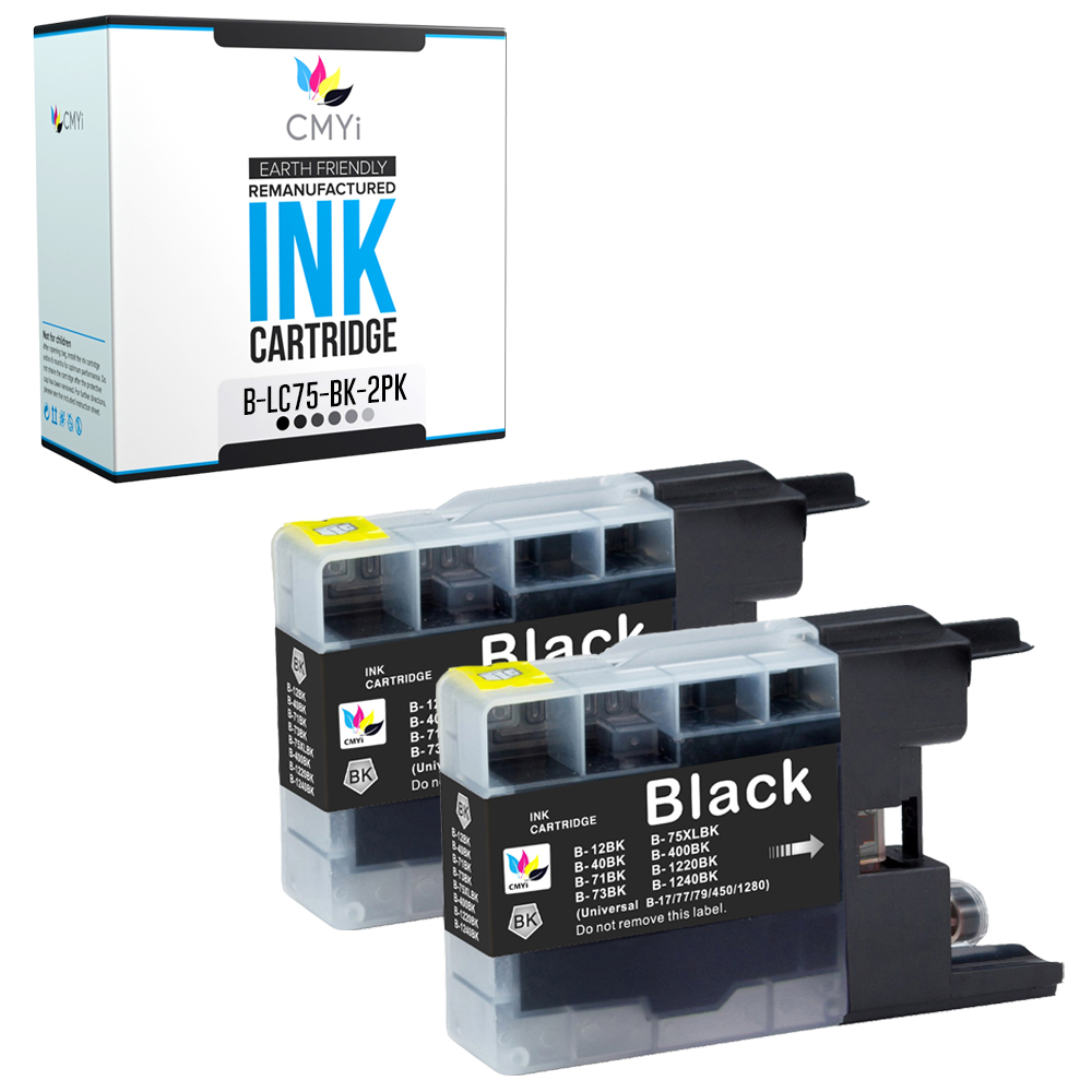Compatible CMYi Black Color Ink Cartridges Lot fits Brother LC75 DCP and MFC