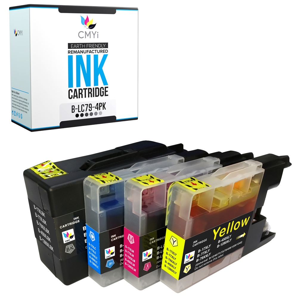 4PK Compatible CMYi LC79 Ink Cartridges Combo fits Brother MFC-J6510DW J6910DW