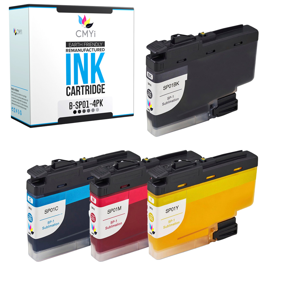 Compatible 4-Pack SP01 Ink Cartridges fits Brother SP1 Sublimation Printer