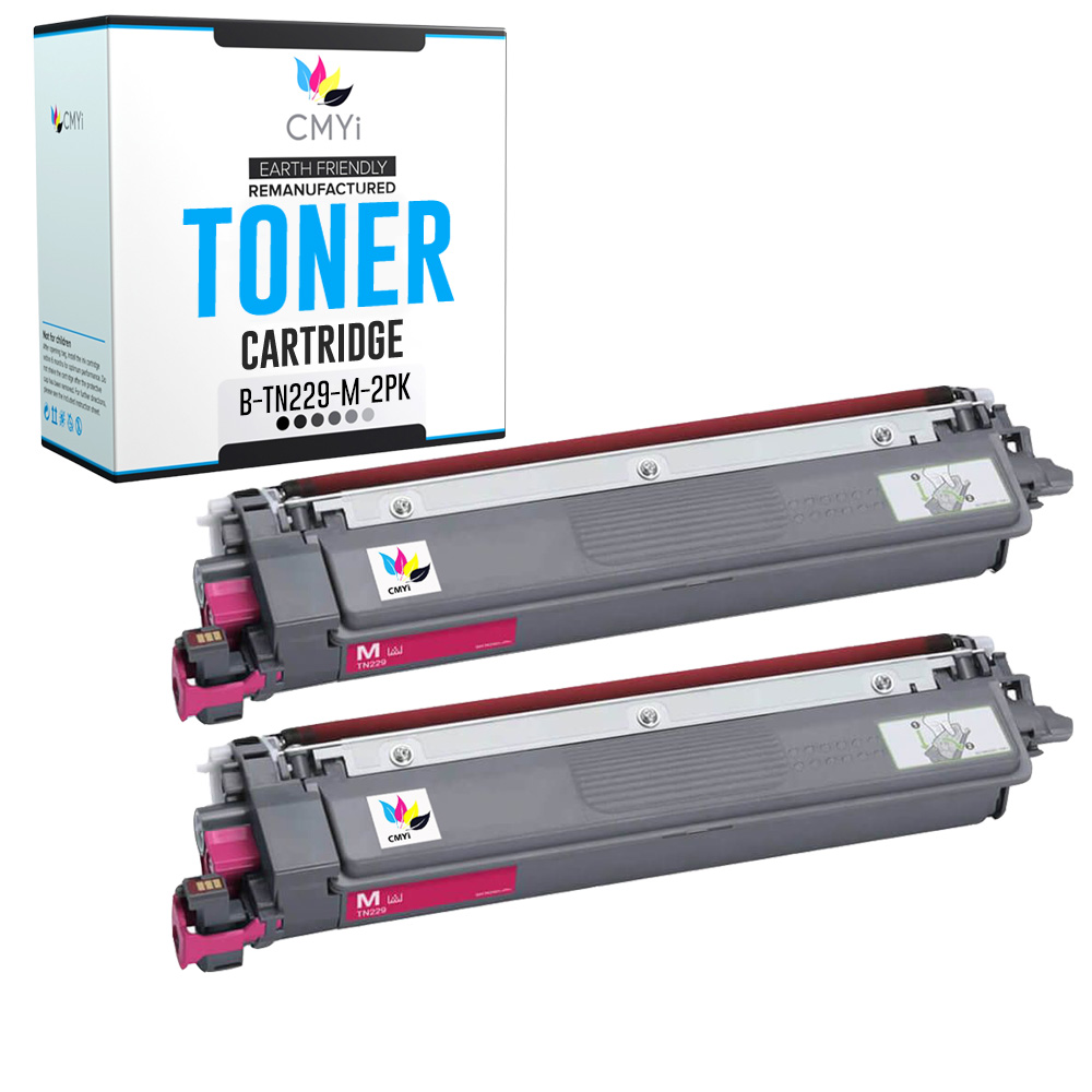 2-Pack Compatible CMYi TN-229 Magenta Toner Cartridge fits Brother MFC-L8395CDW