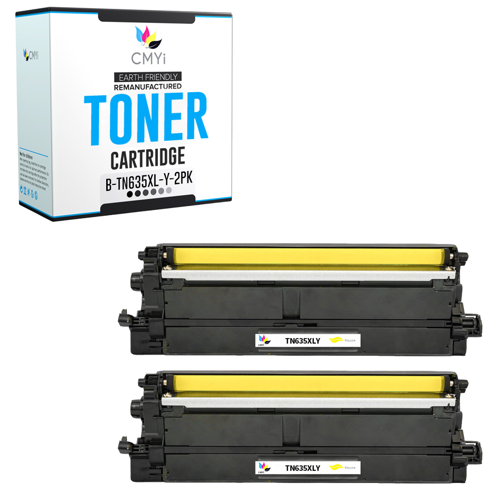 CMYi 2PK Compatible TN635XLY Toner Cartridges fits Brother HL-L8430CDWT L8570CDW