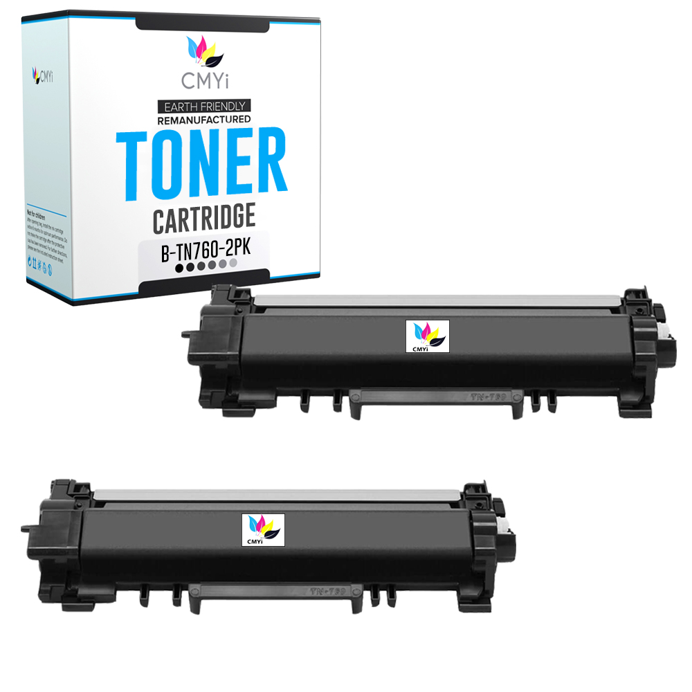 CMYi Replacement Black Toner Cartridge Lot fits Brother TN760