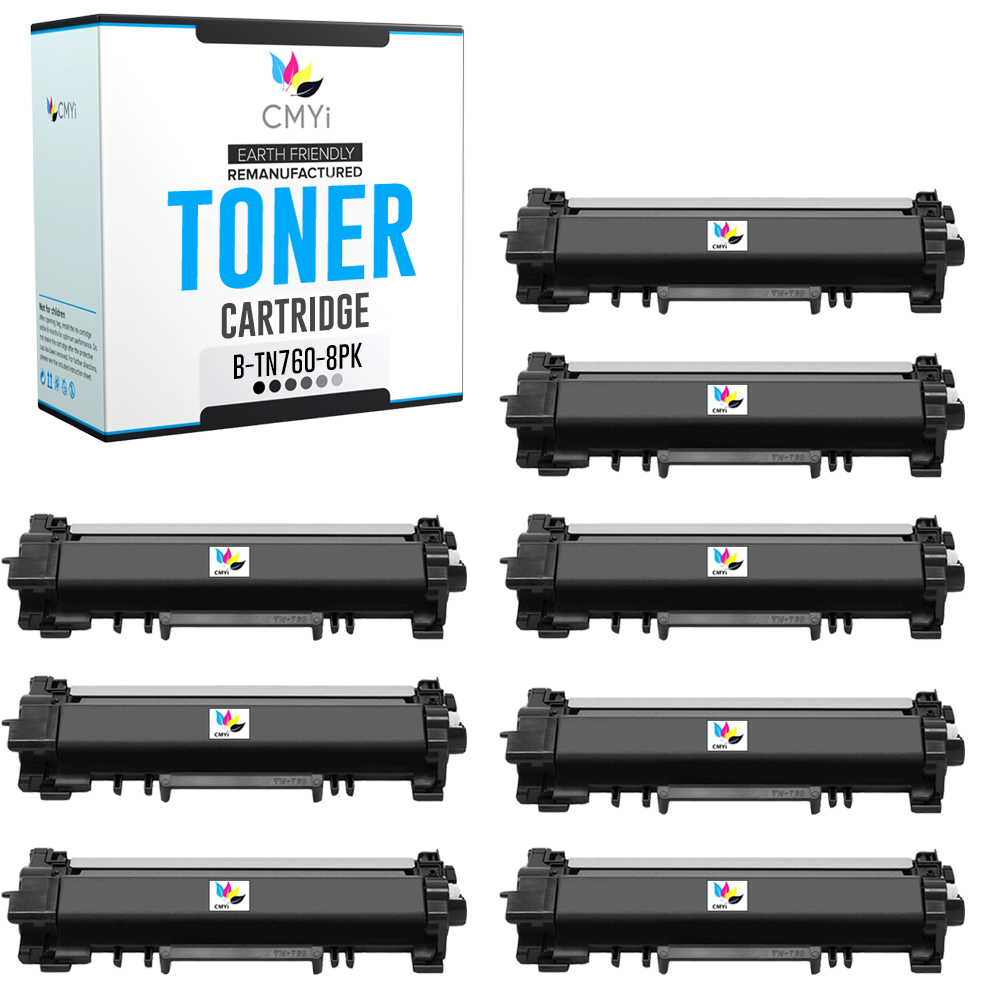 CMYi Replacement Black Toner Cartridge Lot fits Brother TN760