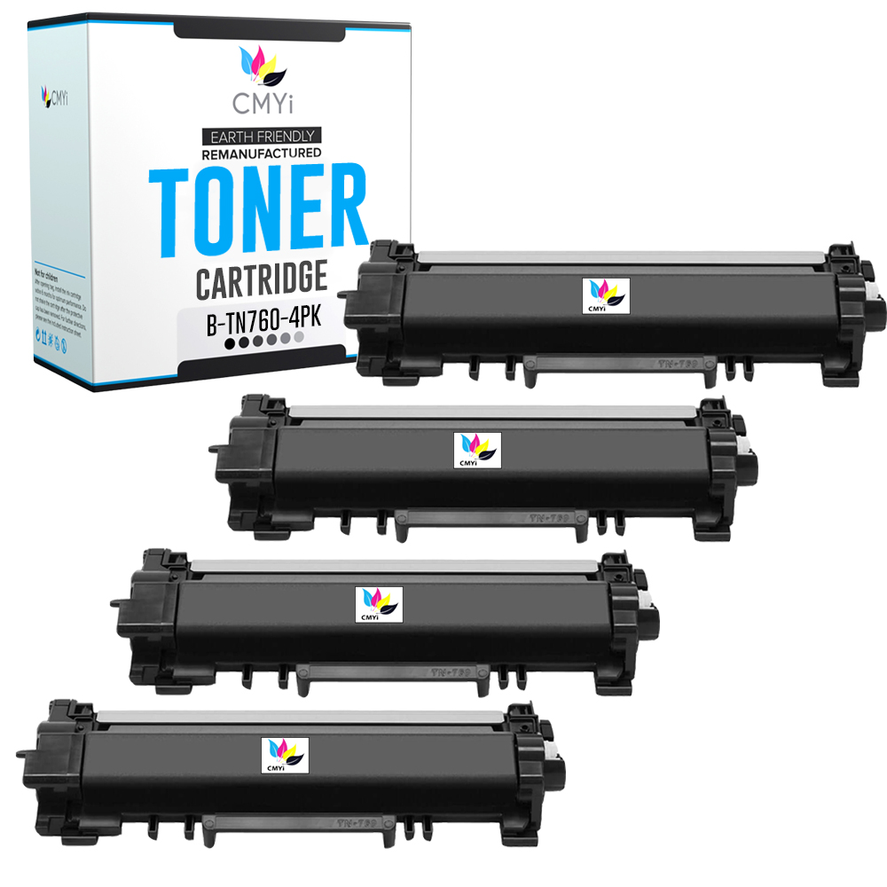 CMYi Replacement Black Toner Cartridge Lot fits Brother TN760
