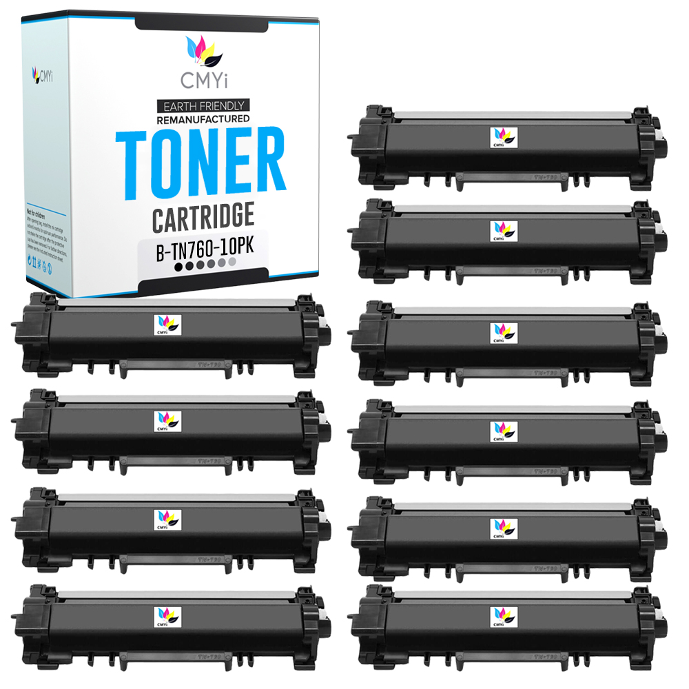CMYi Replacement Black Toner Cartridge Lot fits Brother TN760