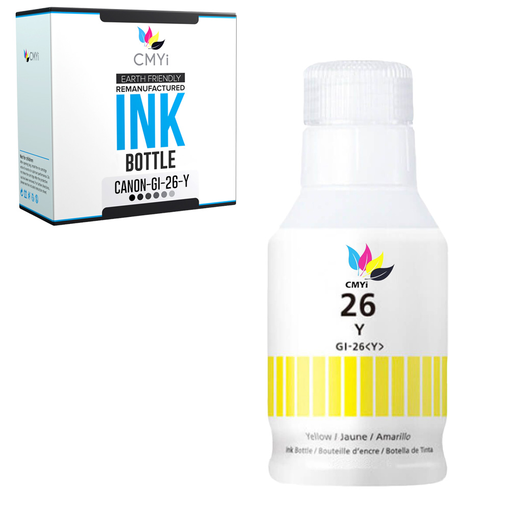CMYi Compatible Ink Bottles Lot for Canon GI-26 Black Color Combo Fits PIXMA